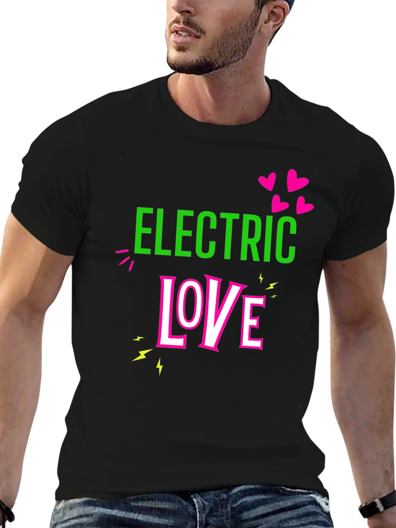 Electric Love Graphic T-Shirt - Black