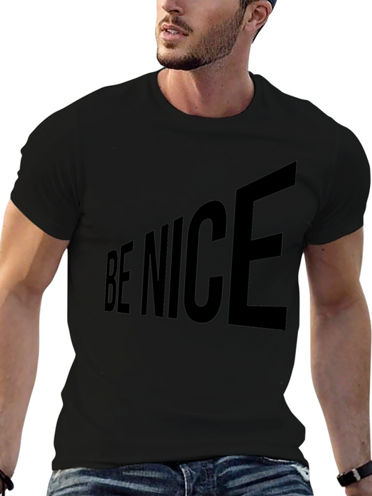Be Nice Black Graphic Tee - Casual Style