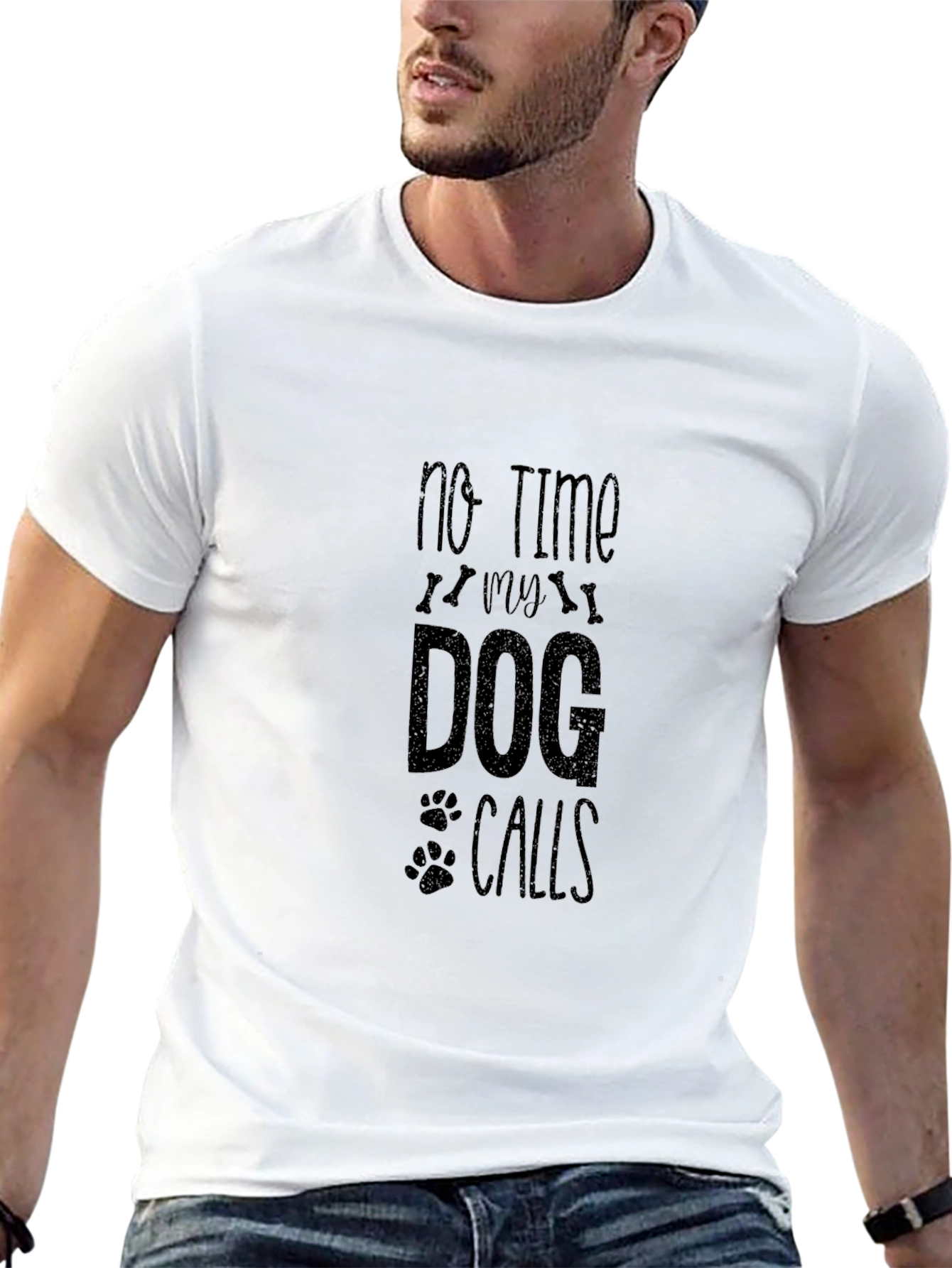 No Time My Dog Calls Black T-Shirt