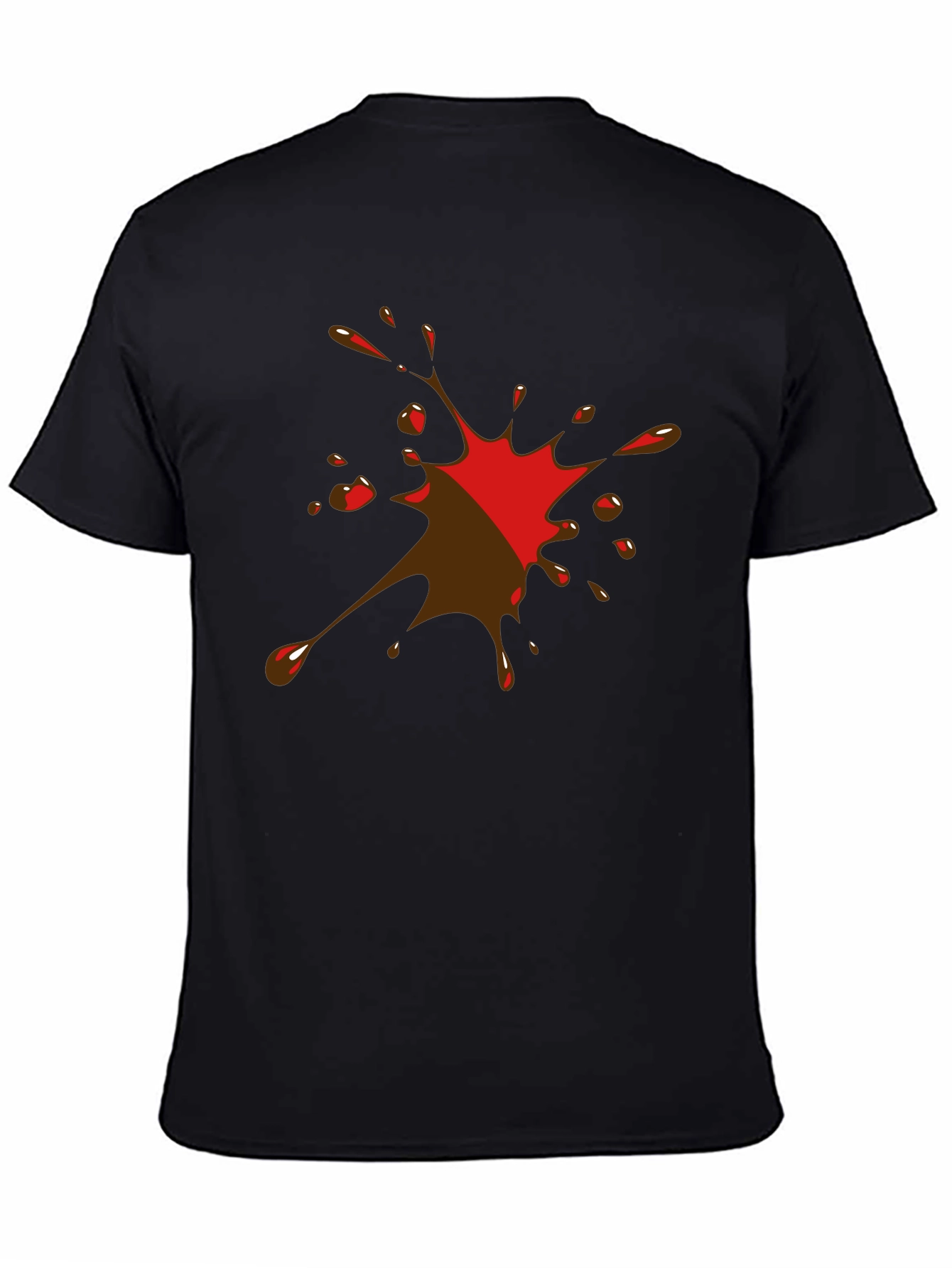 Abstract Splatter Graphic Tee - Mens Black T-Shirt