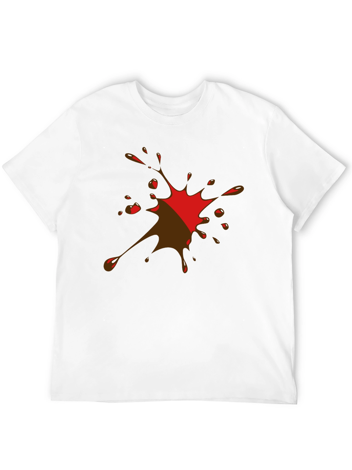Abstract Splatter Graphic Tee - Mens Black T-Shirt