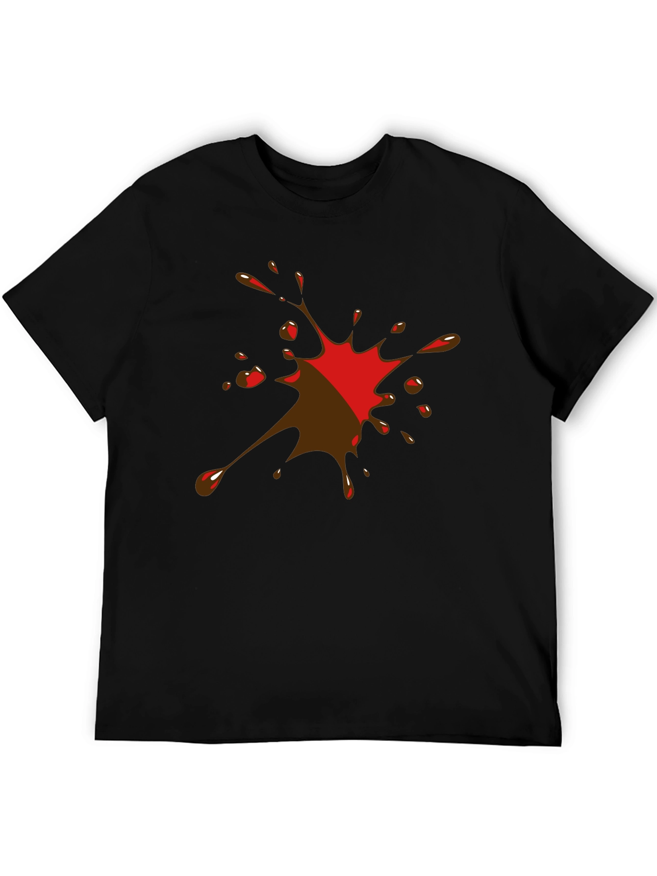 Abstract Splatter Graphic Tee - Mens Black T-Shirt