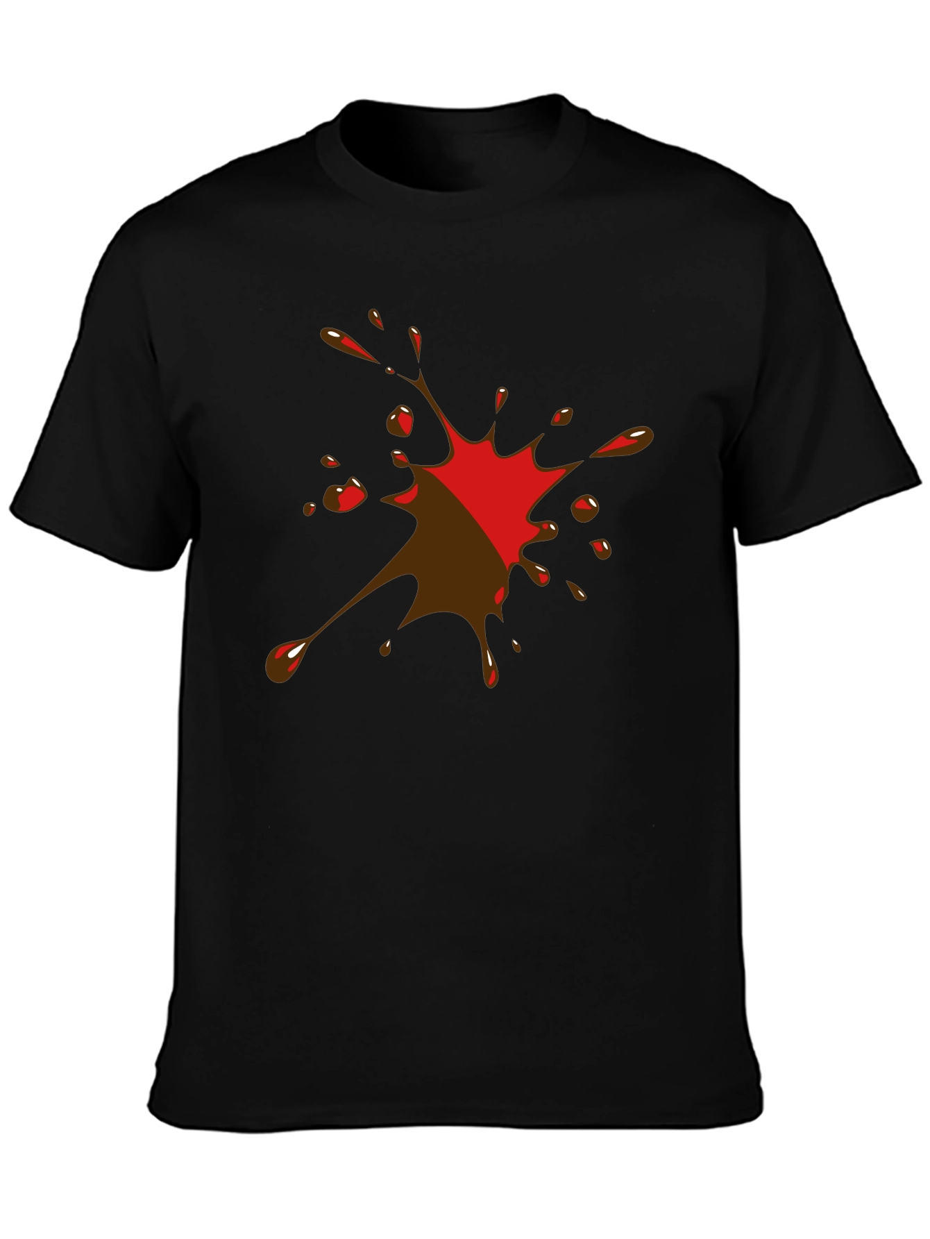 Abstract Splatter Graphic Tee - Mens Black T-Shirt