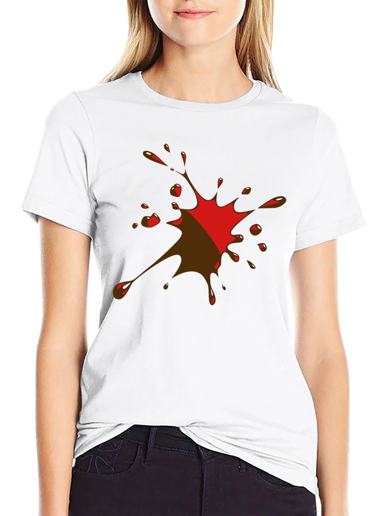 Abstract Splatter Graphic Tee - Mens Black T-Shirt