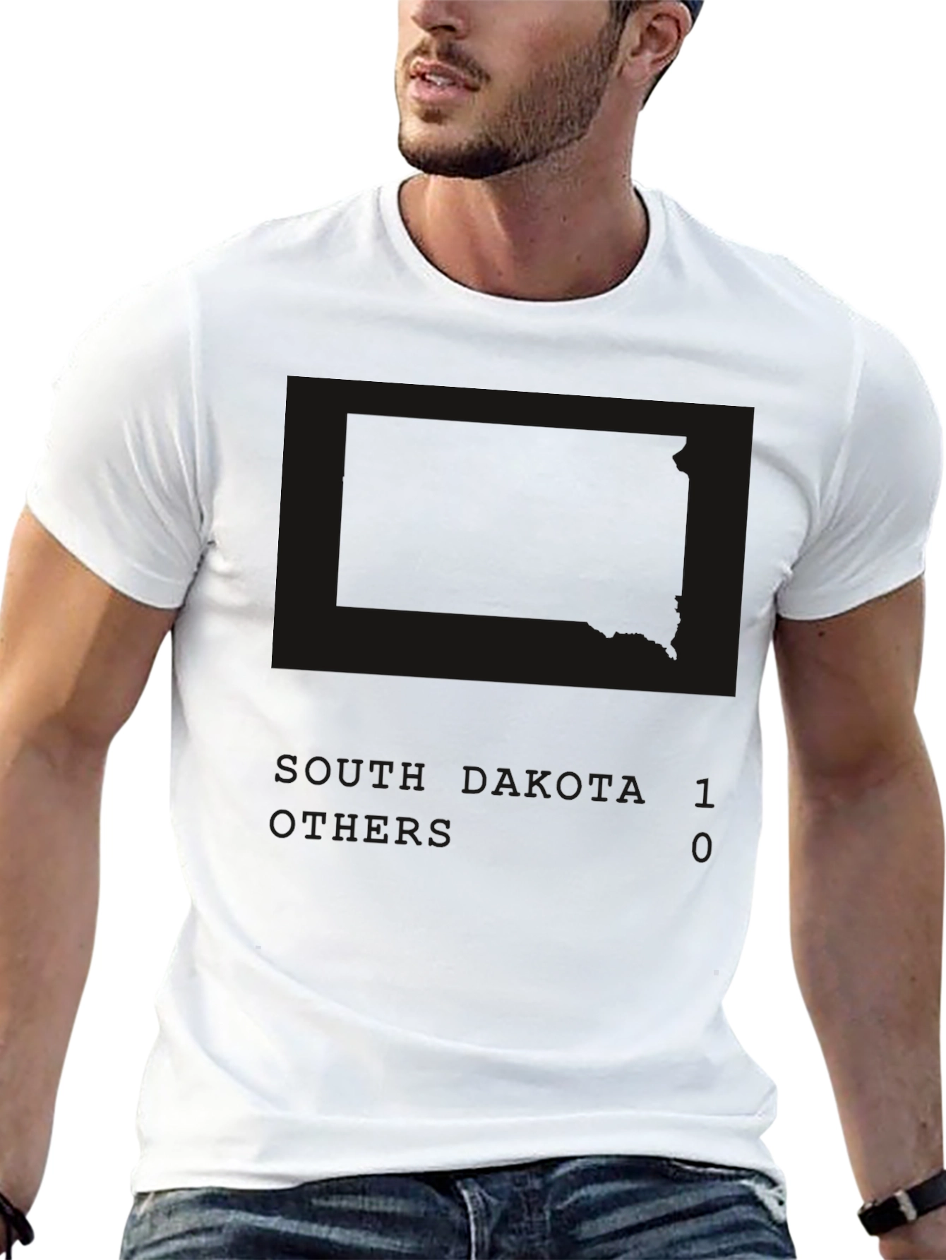 Mens Black Graphic Tee - Dakota State Pride