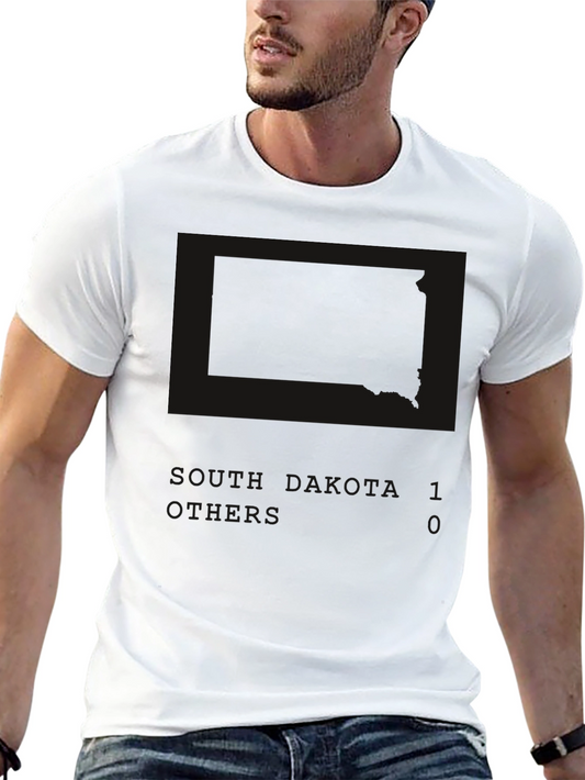 Mens Black Graphic Tee - Dakota State Pride