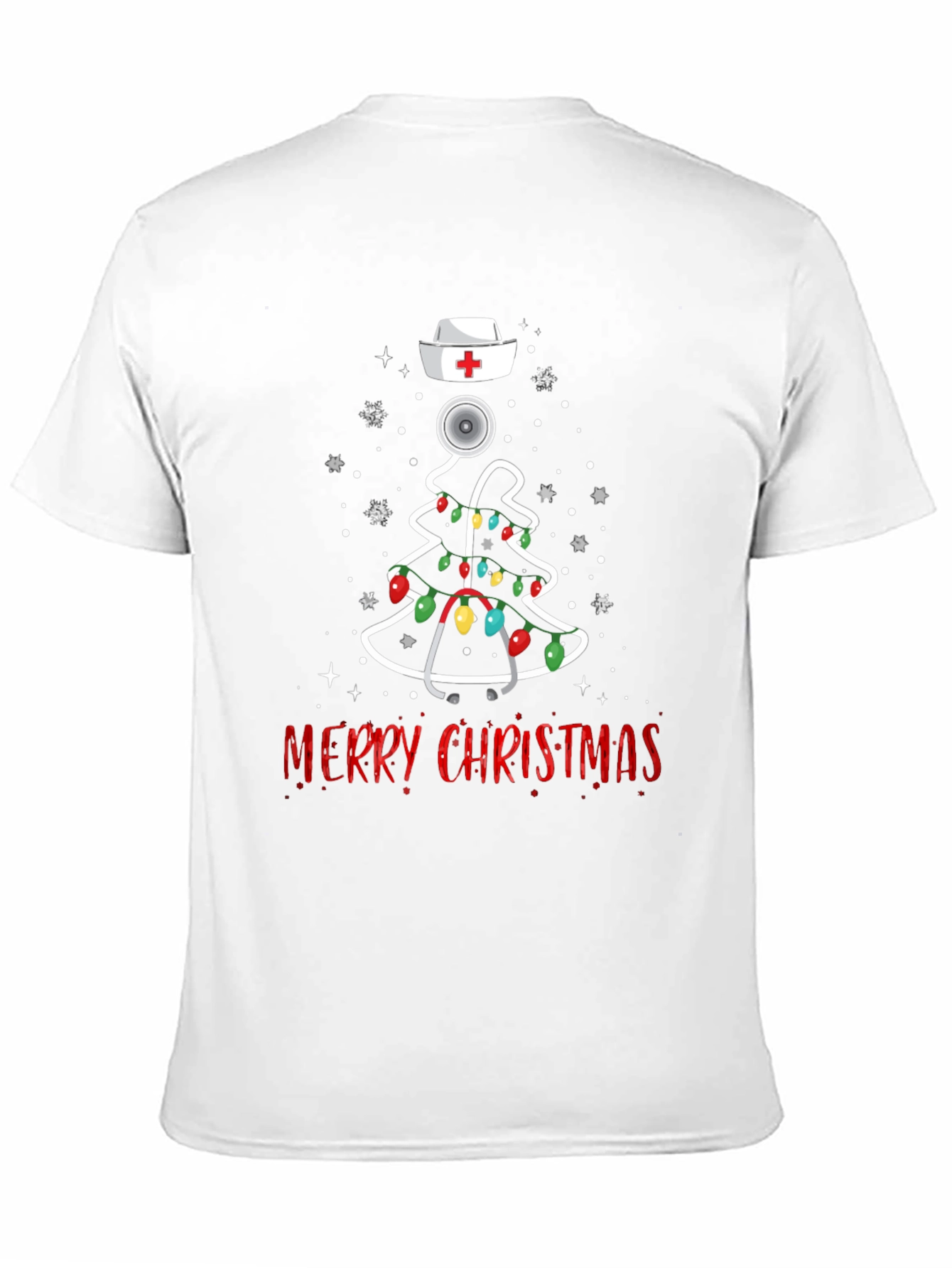 Nurse Christmas Tree Stethoscope Graphic Tee