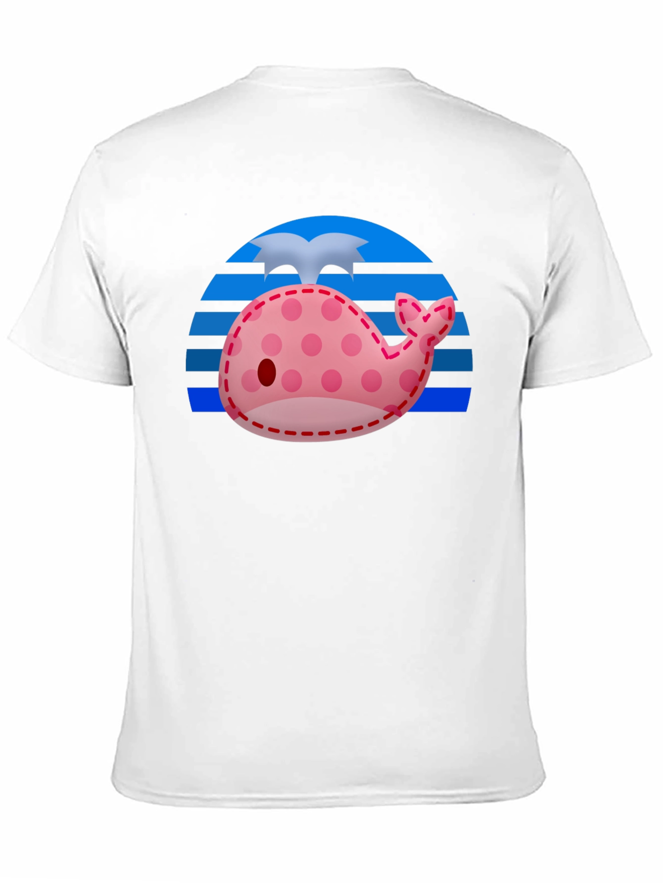 Cute Whale Patchwork Graphic Tee