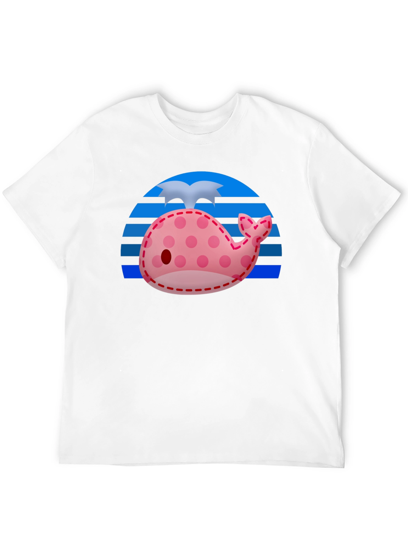 Cute Whale Patchwork Graphic Tee