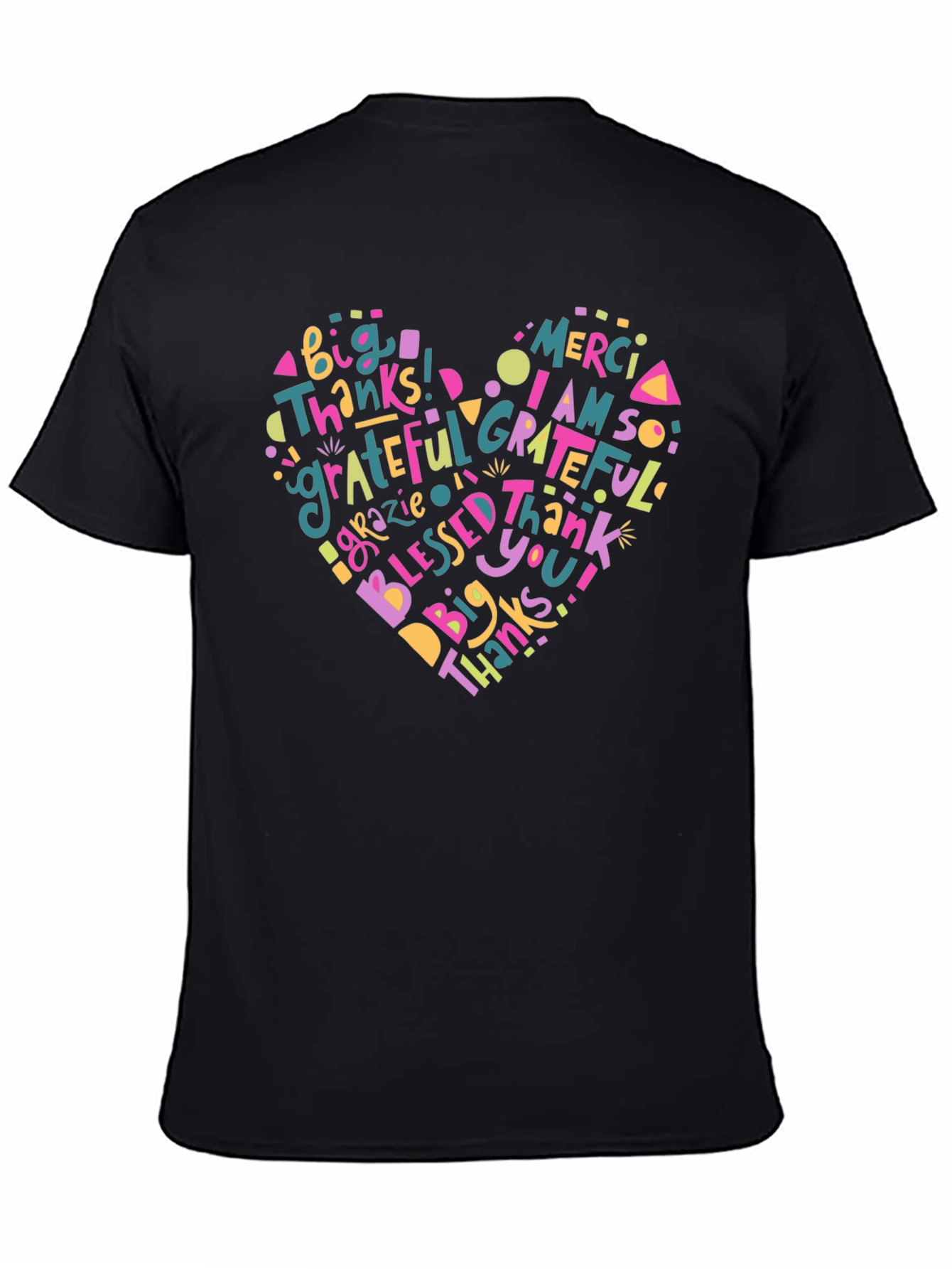 Grateful Heart Graphic T-Shirt - Thankful Design