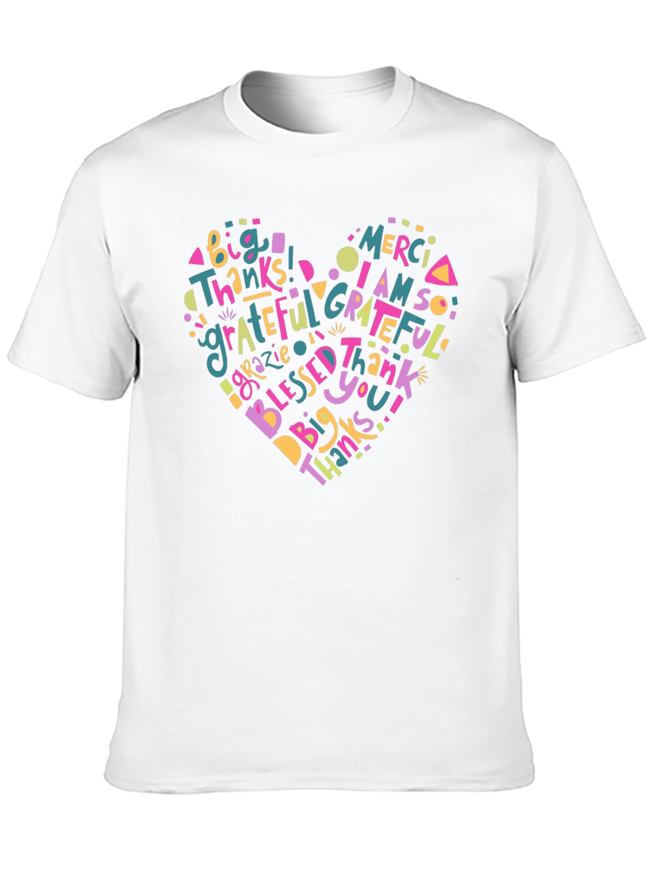 Grateful Heart Graphic T-Shirt - Thankful Design