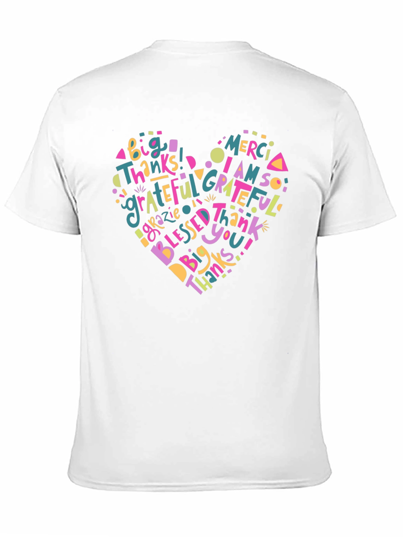 Grateful Heart Graphic T-Shirt - Thankful Design