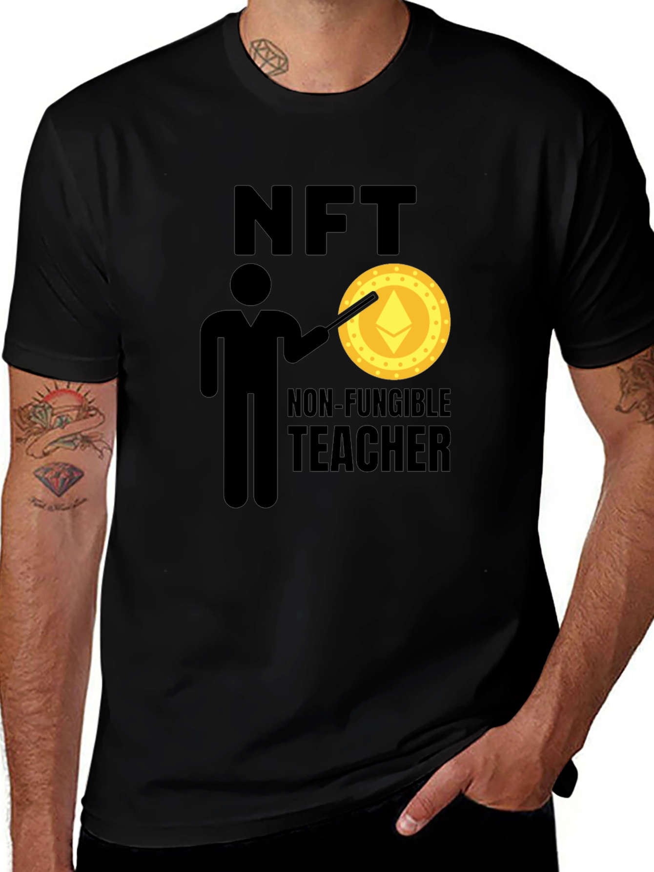 NFT Teacher T-Shirt - Non-Fungible Token Design