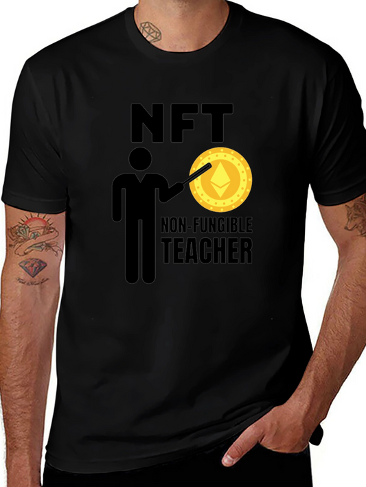 NFT Teacher T-Shirt - Non-Fungible Token Design