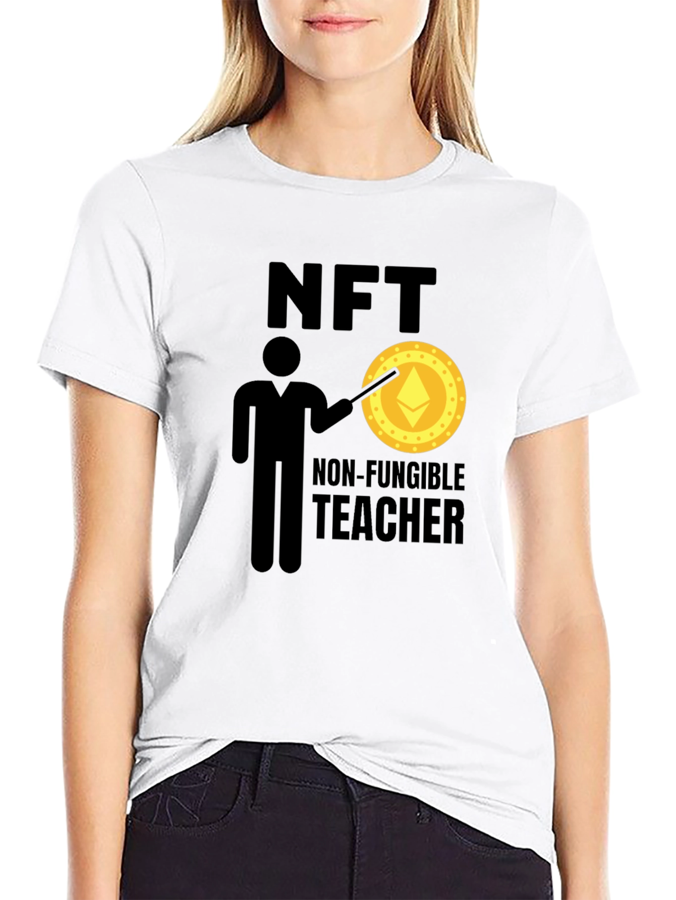 NFT Teacher T-Shirt - Non-Fungible Token Design