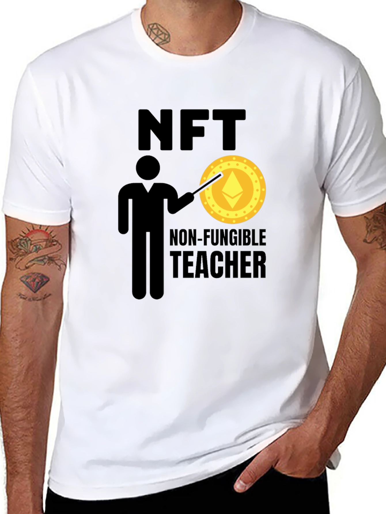 NFT Teacher T-Shirt - Non-Fungible Token Design