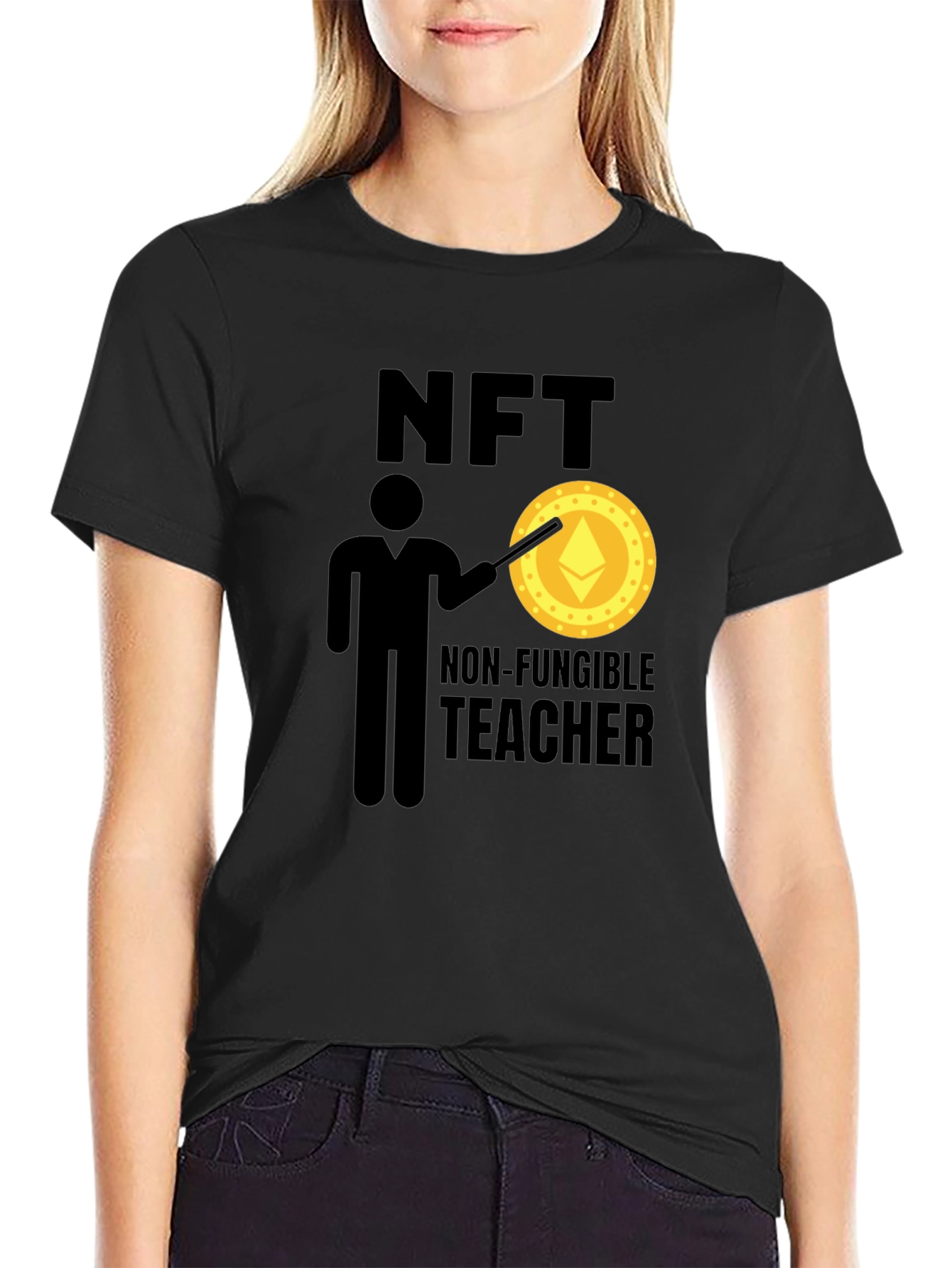 NFT Teacher T-Shirt - Non-Fungible Token Design