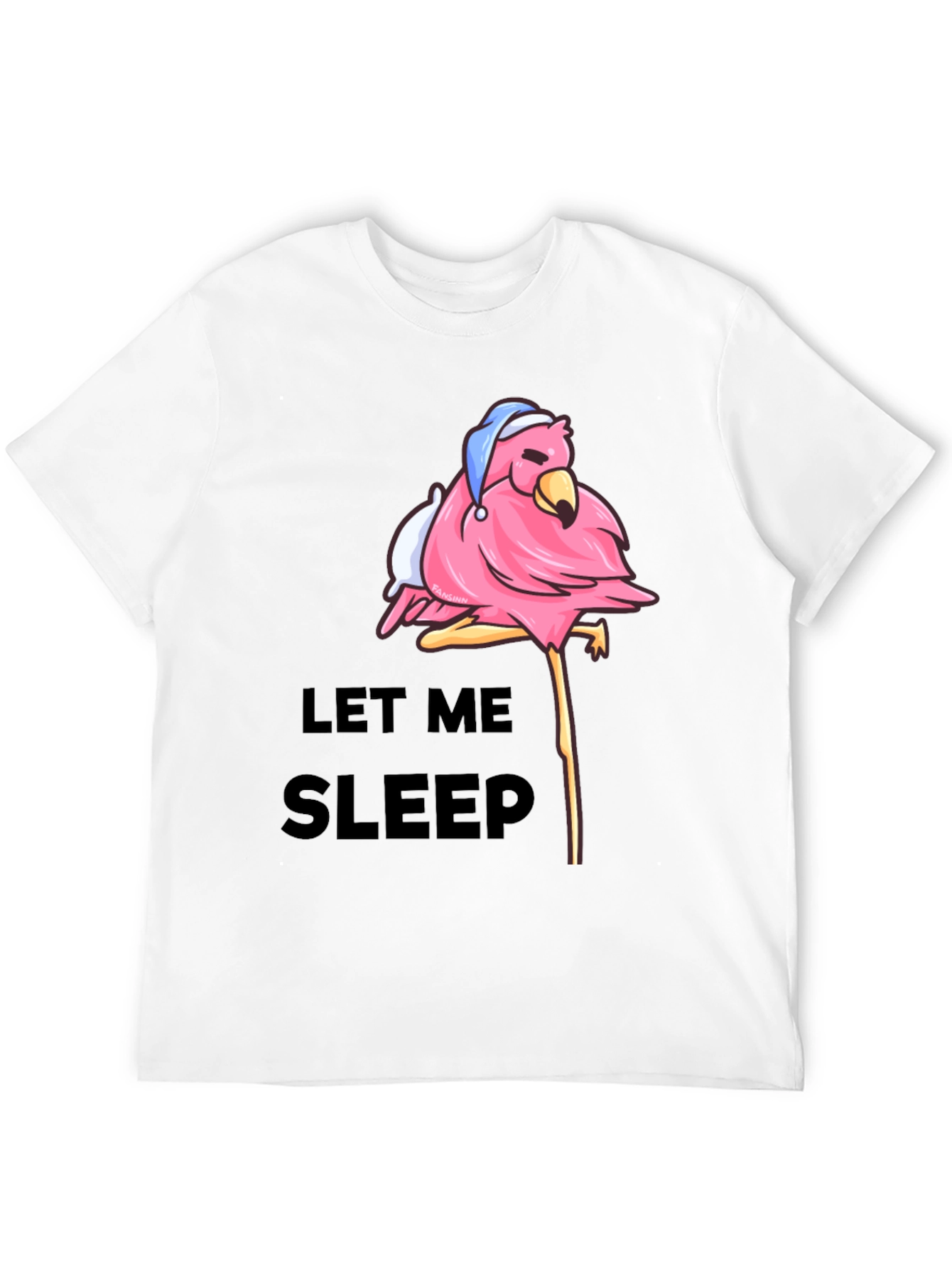 Let Me Sleep Flamingo T-Shirt - Black