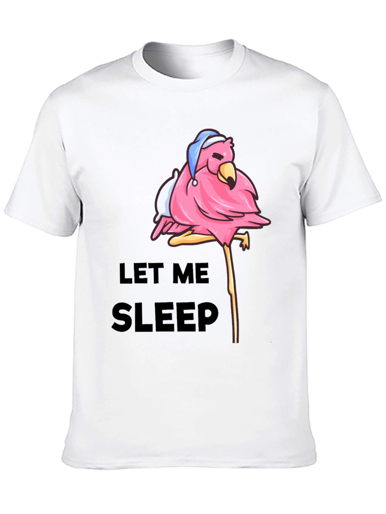 Let Me Sleep Flamingo T-Shirt - Black