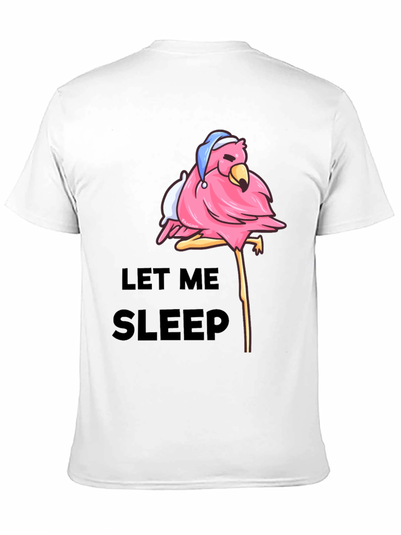 Let Me Sleep Flamingo T-Shirt - Black