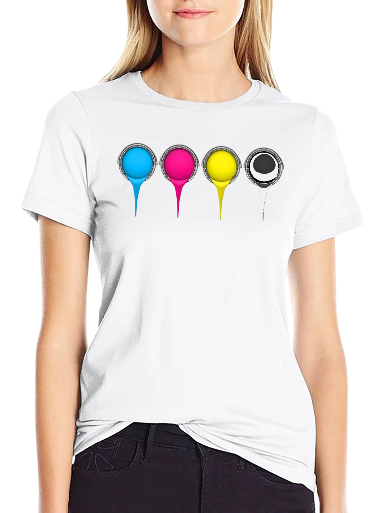 CMYK Color Print T-Shirt