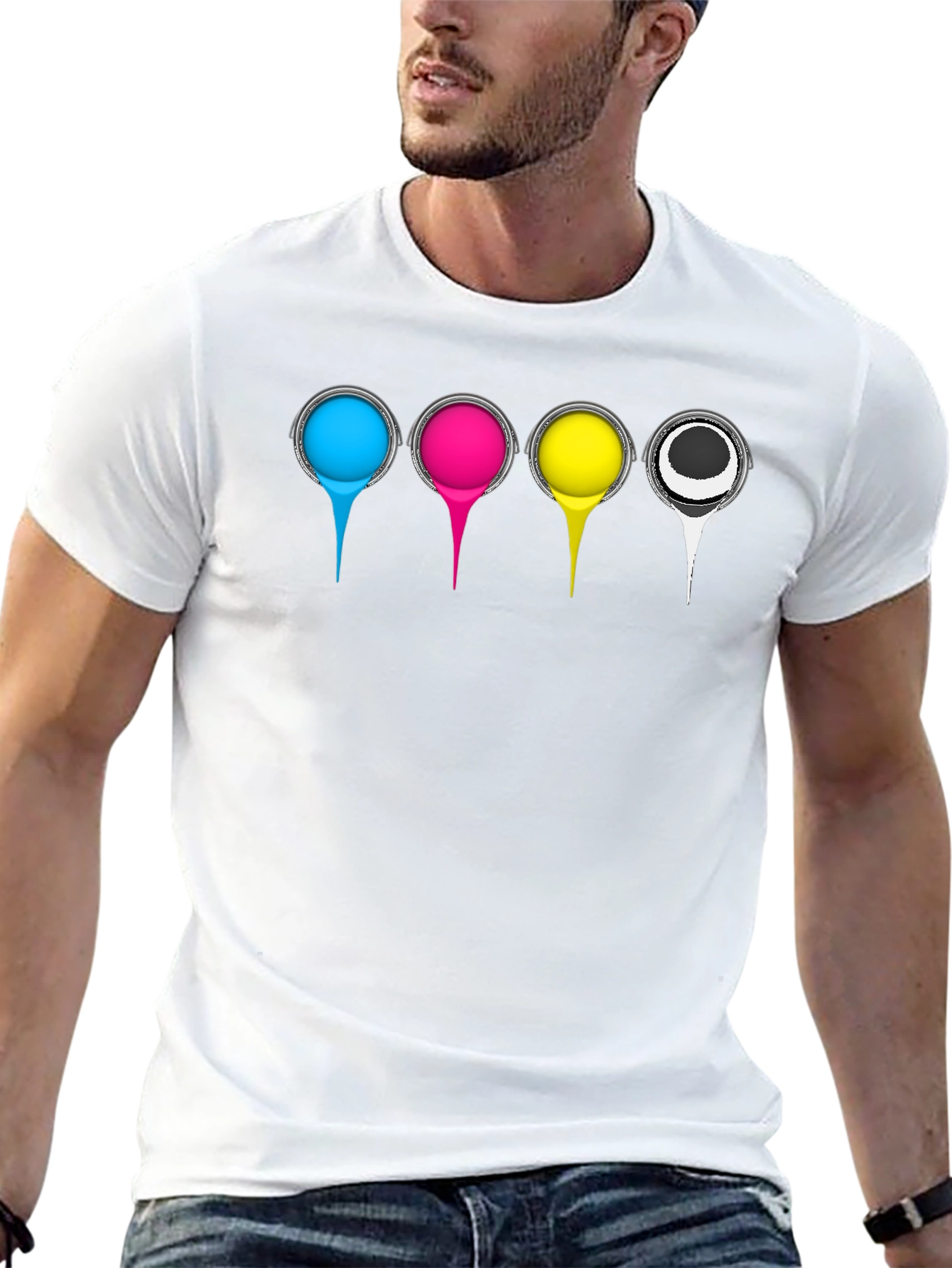 CMYK Color Print T-Shirt