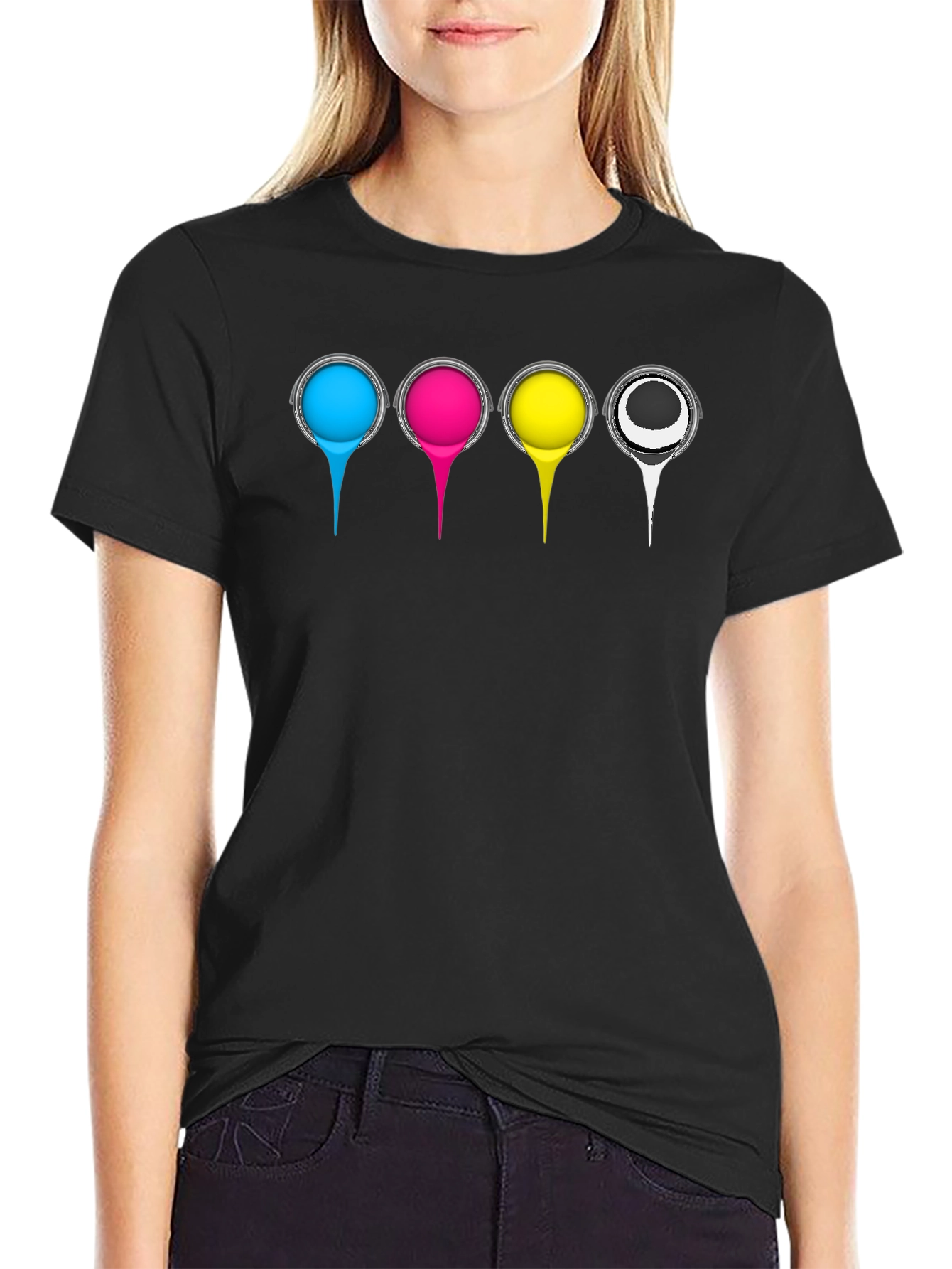 CMYK Color Print T-Shirt