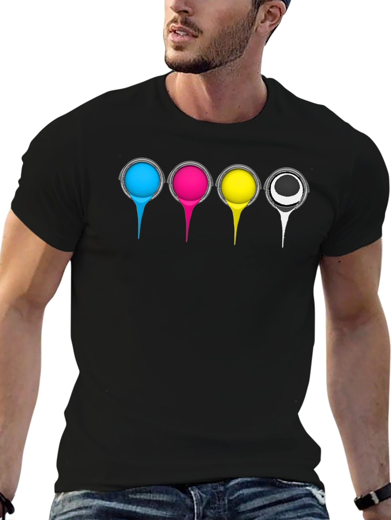 CMYK Color Print T-Shirt