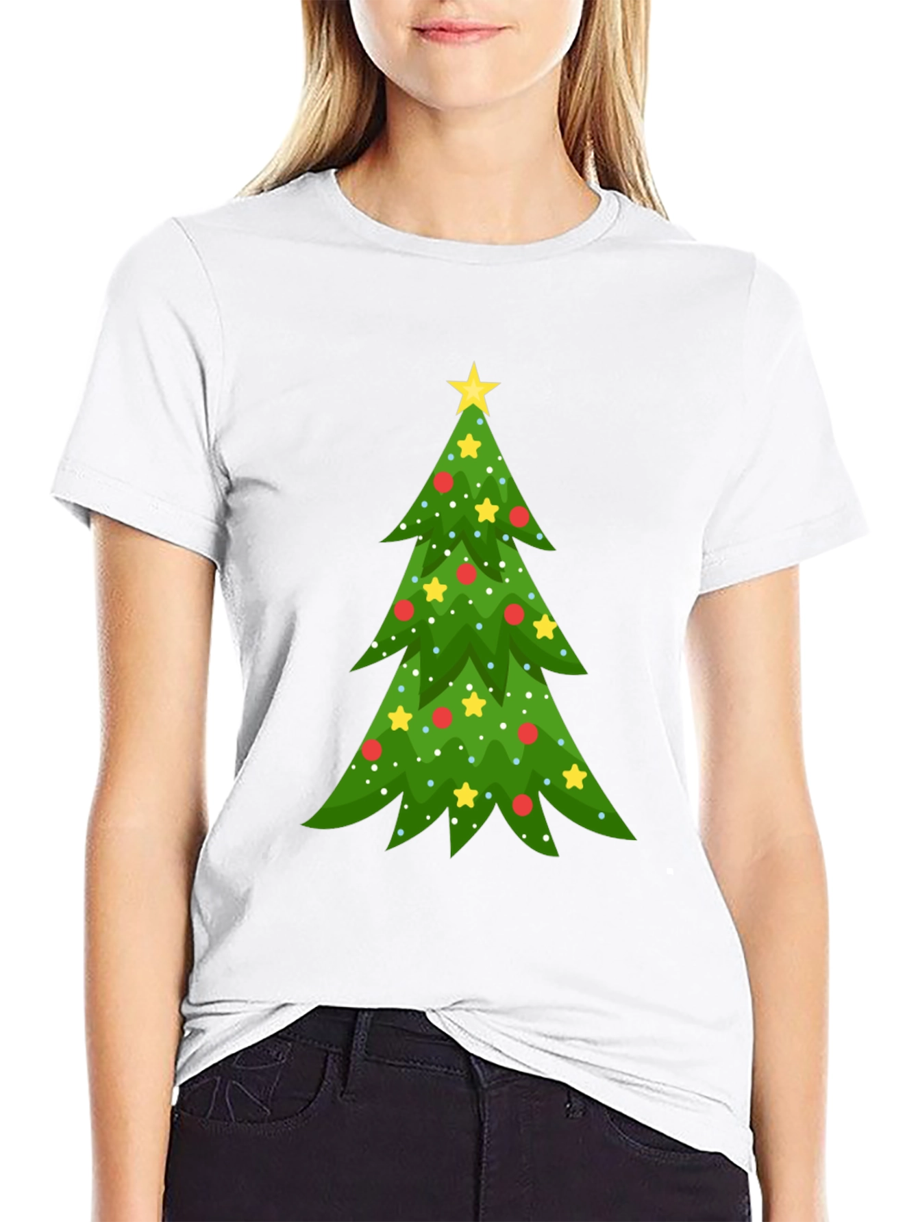 Festive Christmas Tree Graphic Tee - Holiday Spirit!