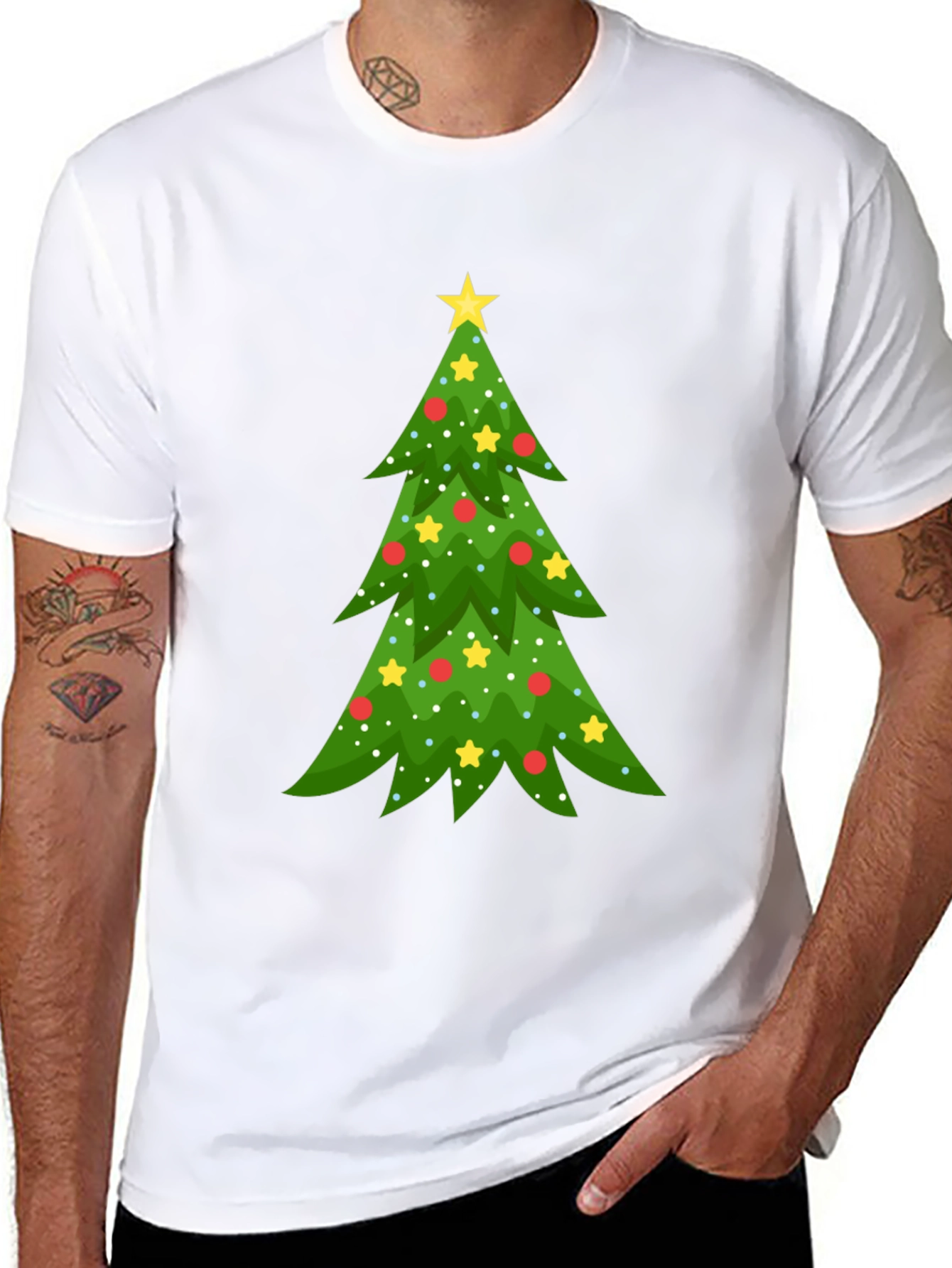 Festive Christmas Tree Graphic Tee - Holiday Spirit!