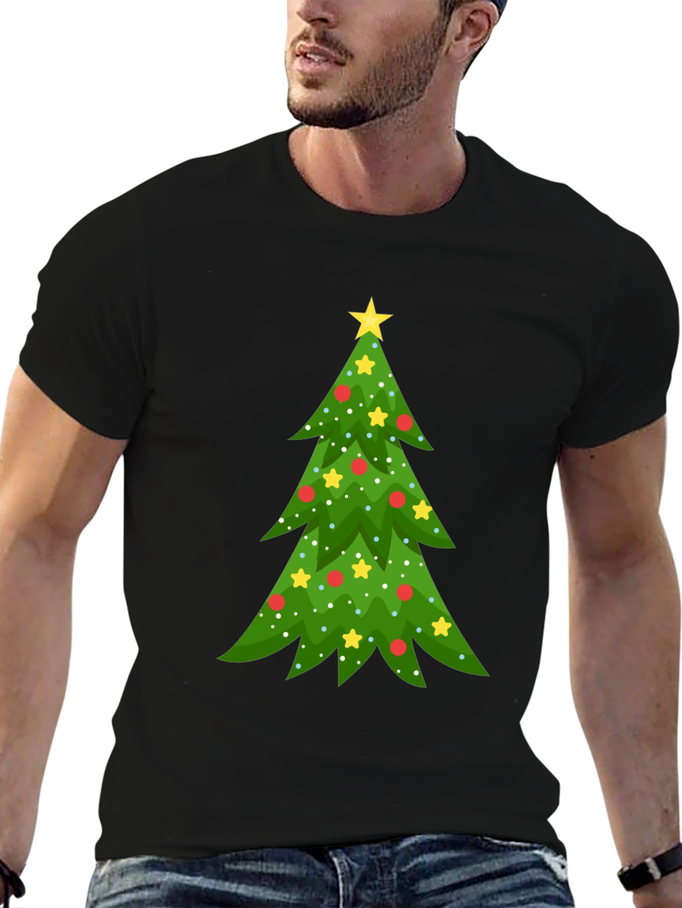 Festive Christmas Tree Graphic Tee - Holiday Spirit!