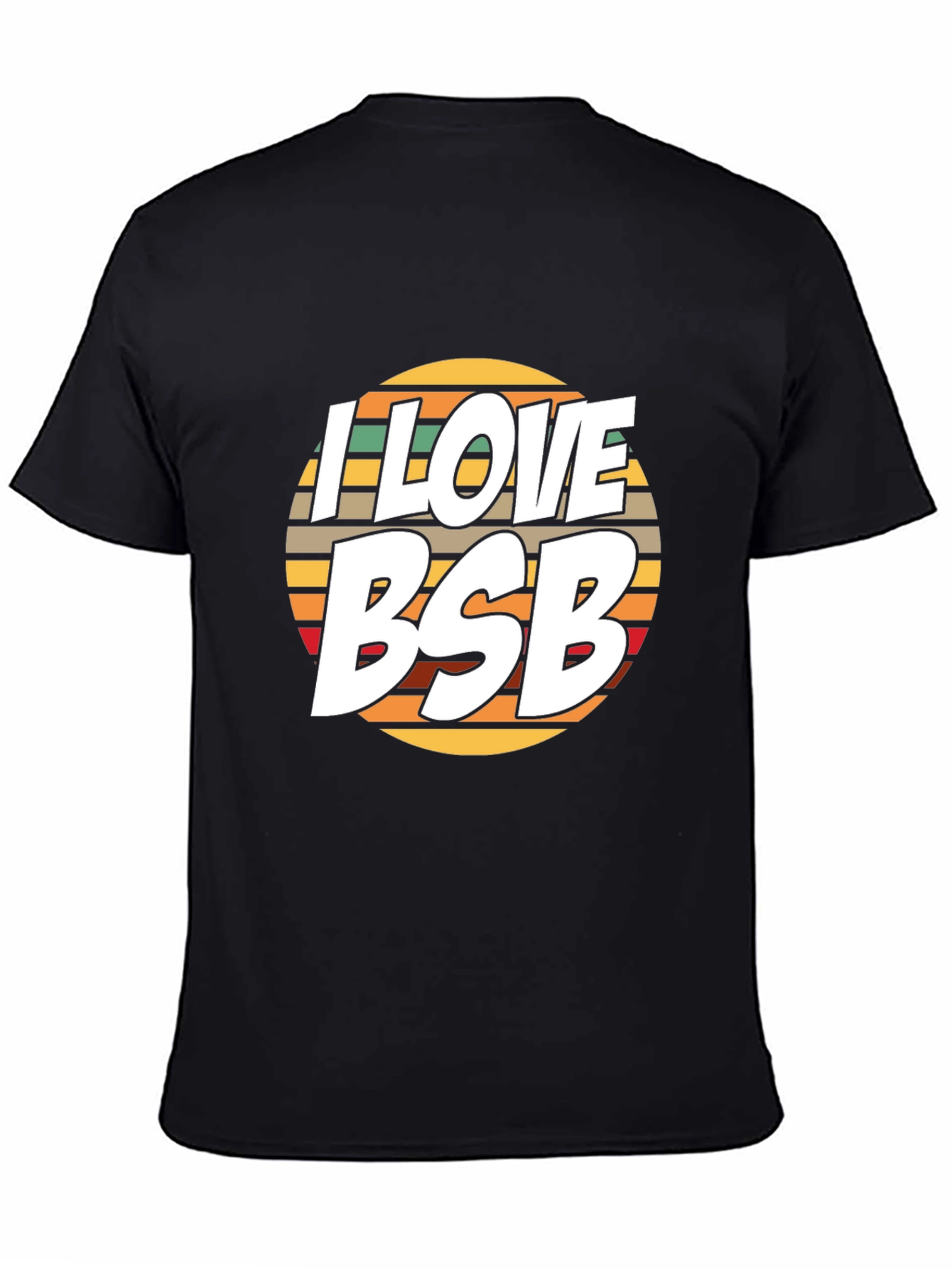 I Love BSB Retro T-Shirt - Black Cotton Blend