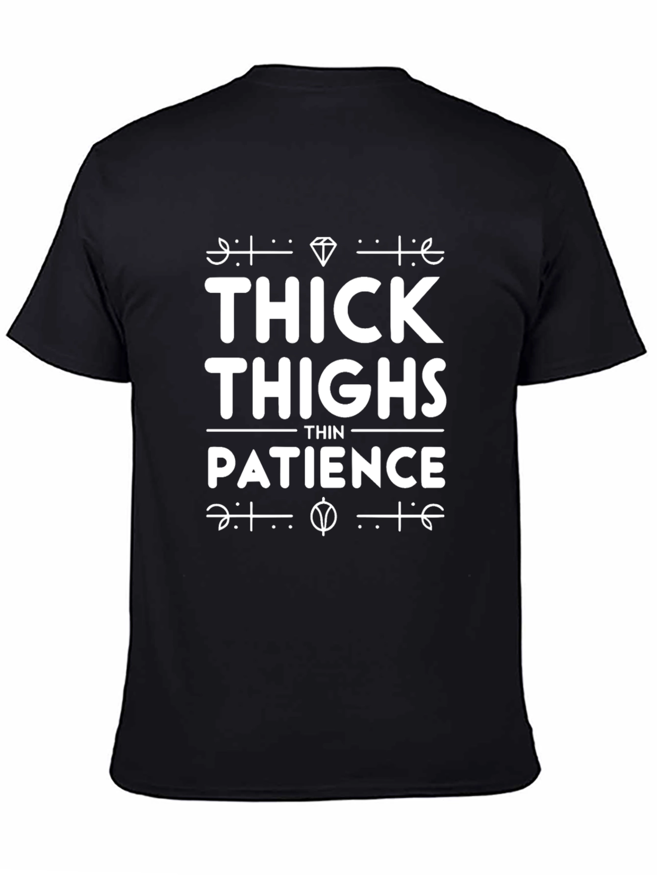 Thick Thighs Thin Patience Graphic Tee - Black