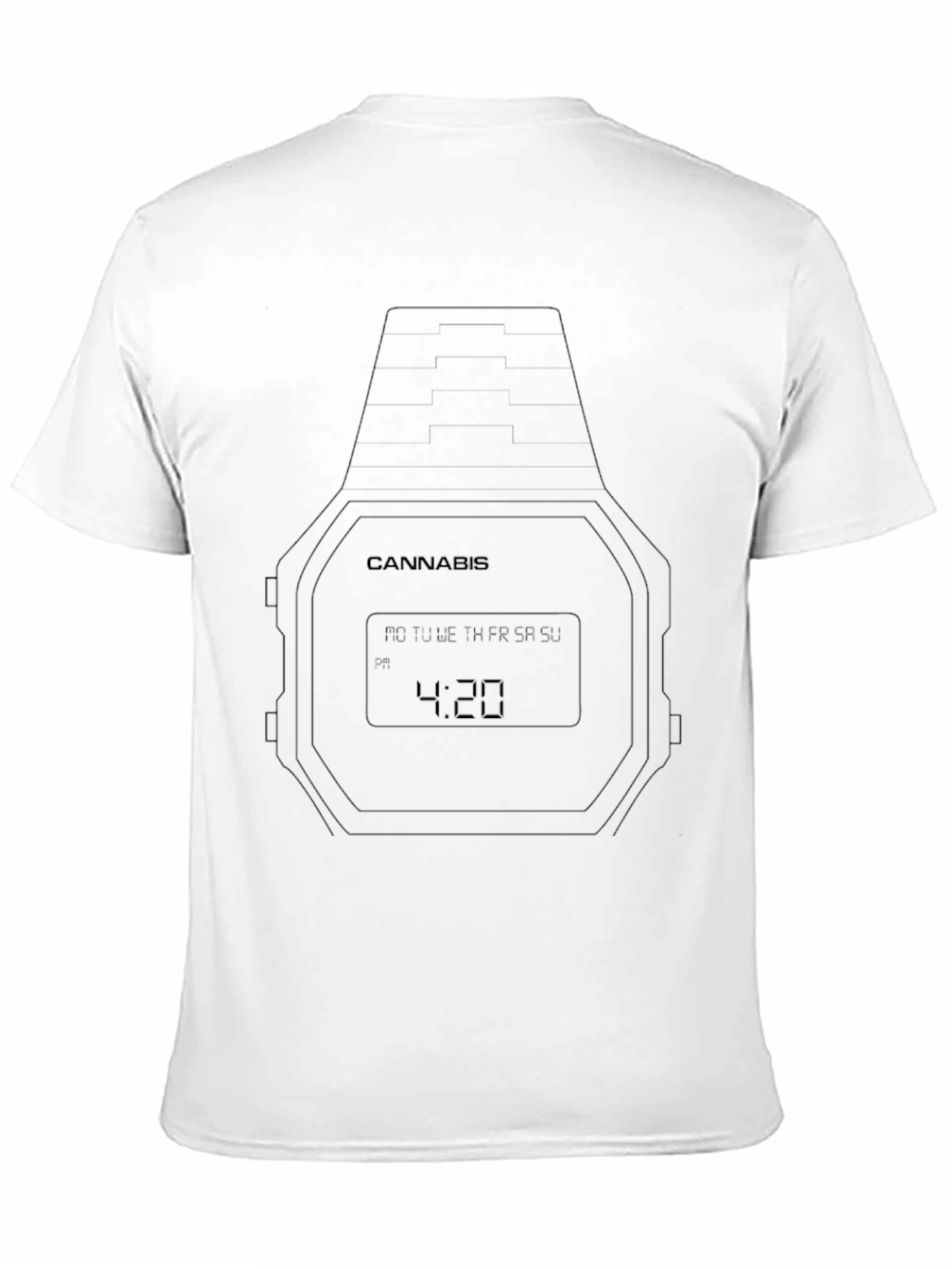 Cannabis 4:20 Watch Graphic Black T-Shirt