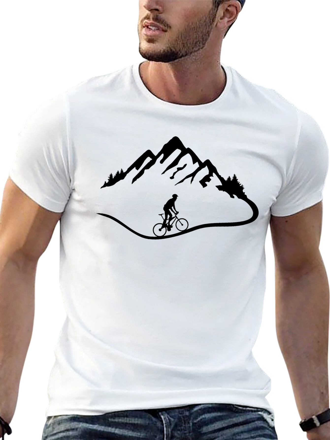 Mountain Biker Graphic Tee - Adventure Awaits