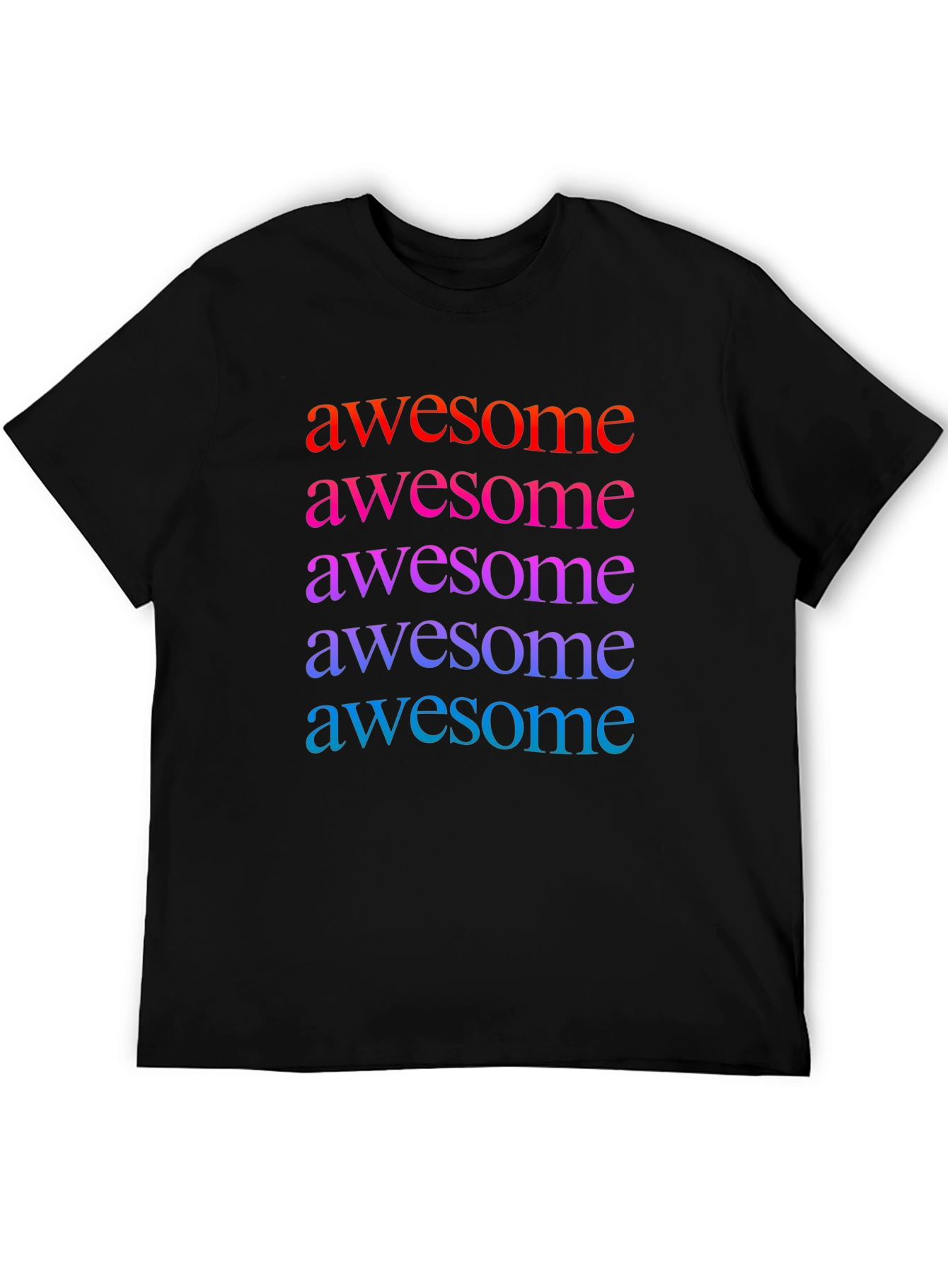 Awesome Graphic Print Mens Black T-Shirt