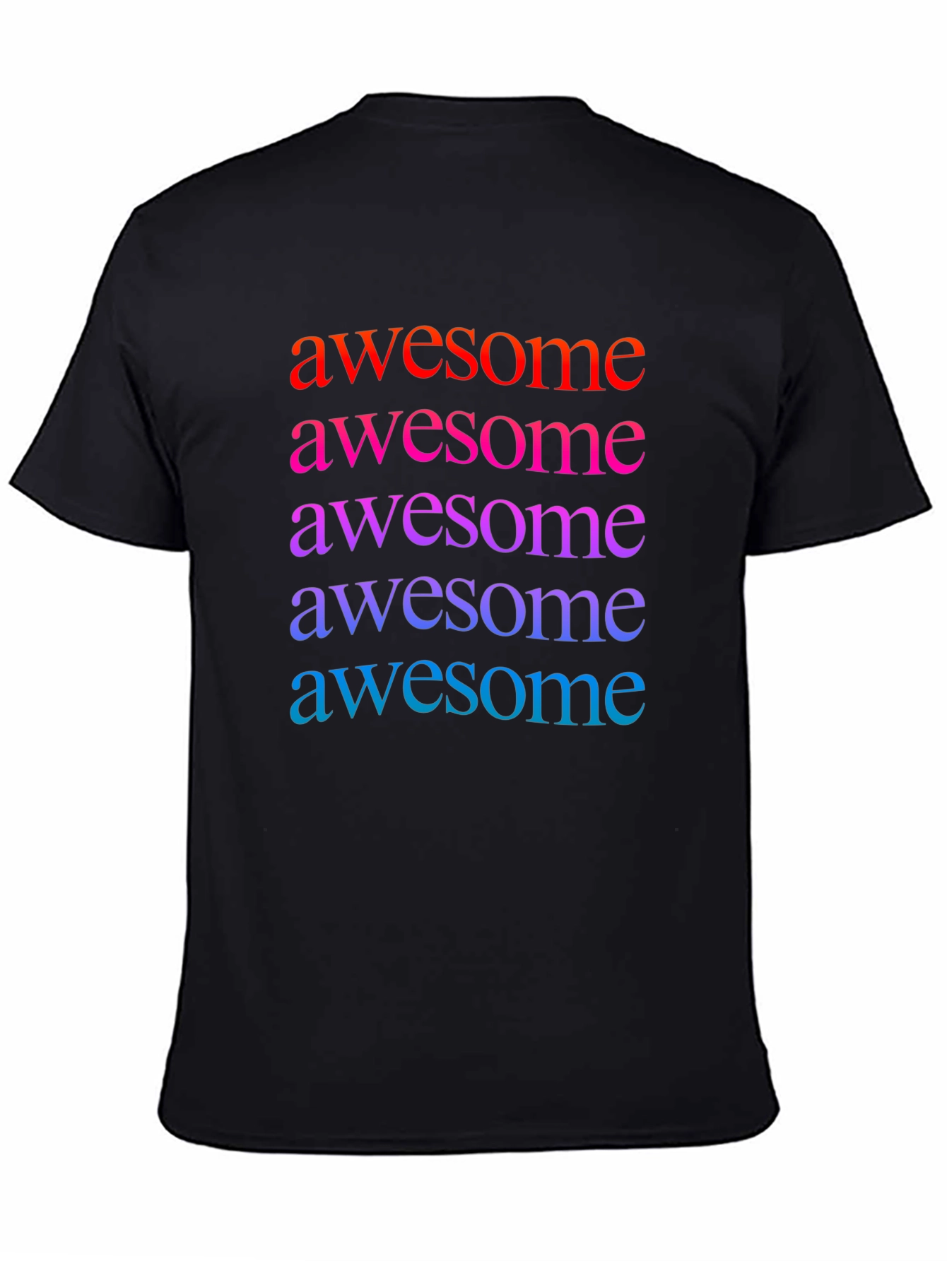 Awesome Graphic Print Mens Black T-Shirt