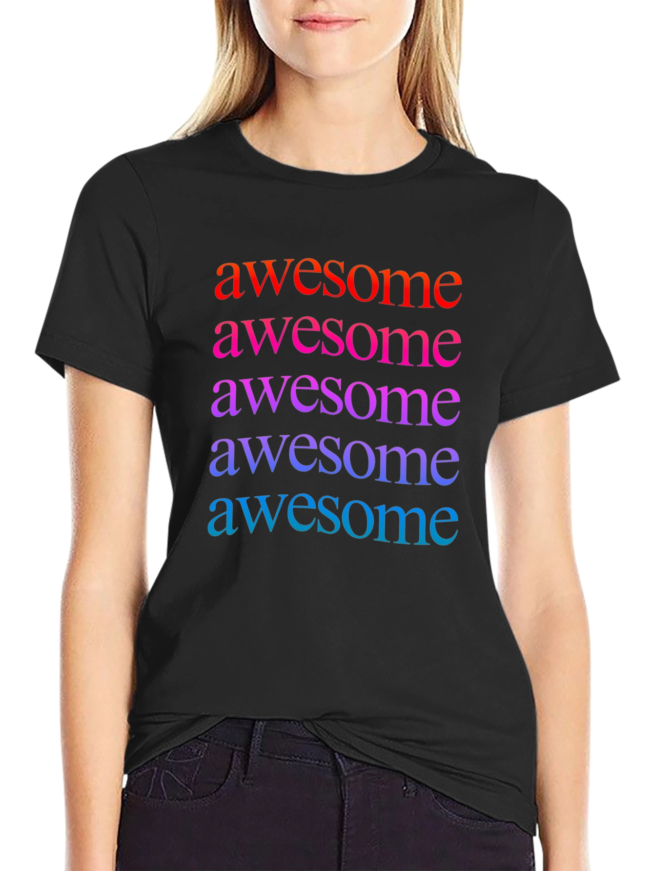 Awesome Graphic Print Mens Black T-Shirt