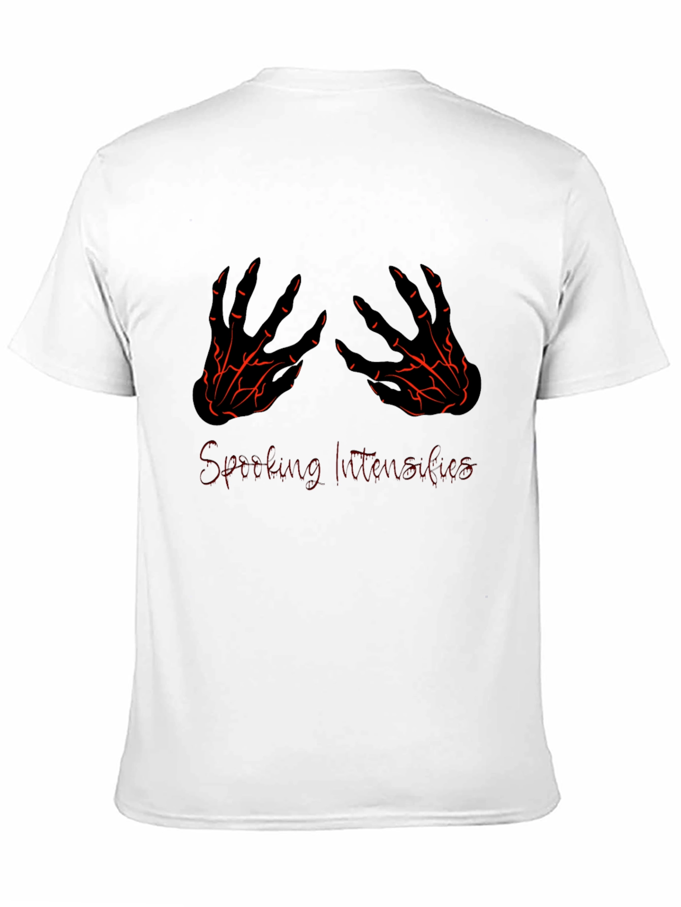 Spooky Skeleton Hands Graphic Tee - Black