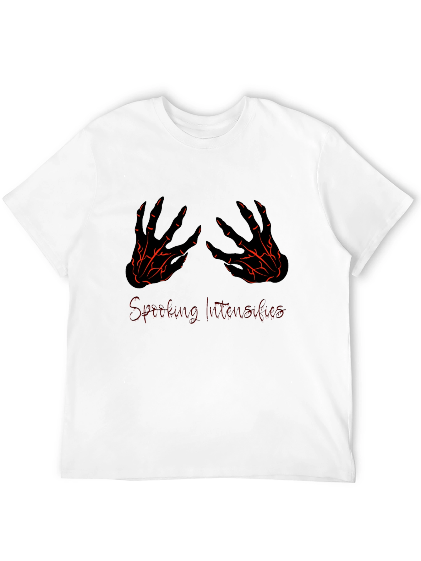 Spooky Skeleton Hands Graphic Tee - Black