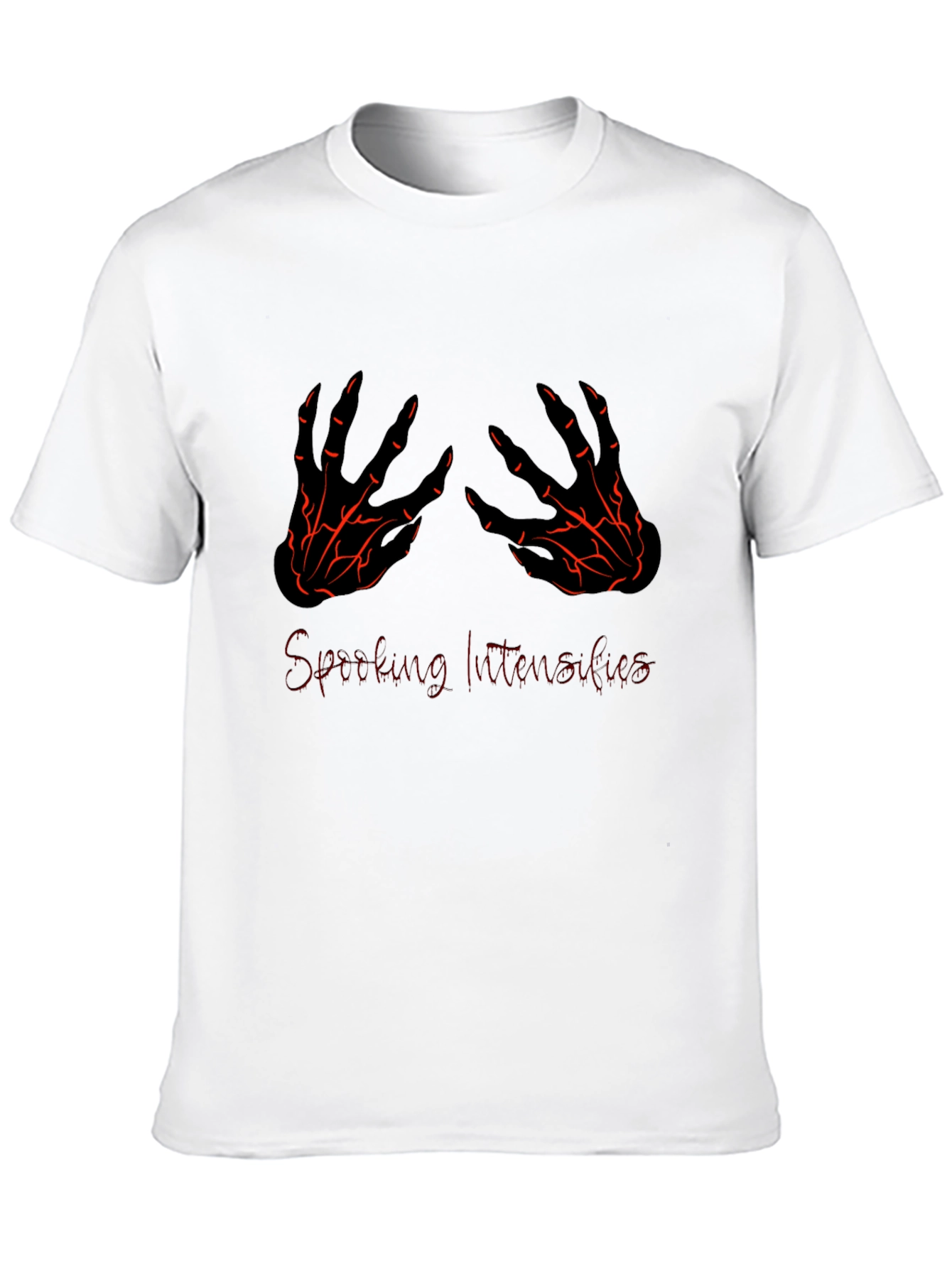 Spooky Skeleton Hands Graphic Tee - Black