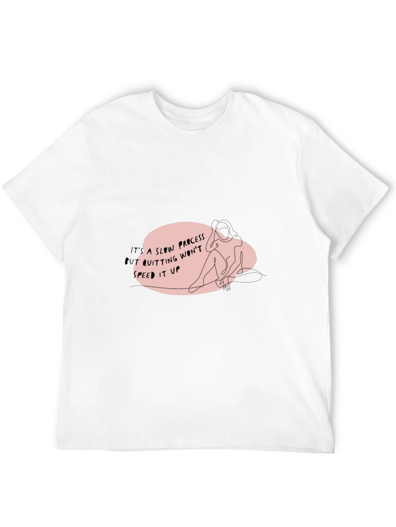 Motivational Graphic Print Crew Neck Tee