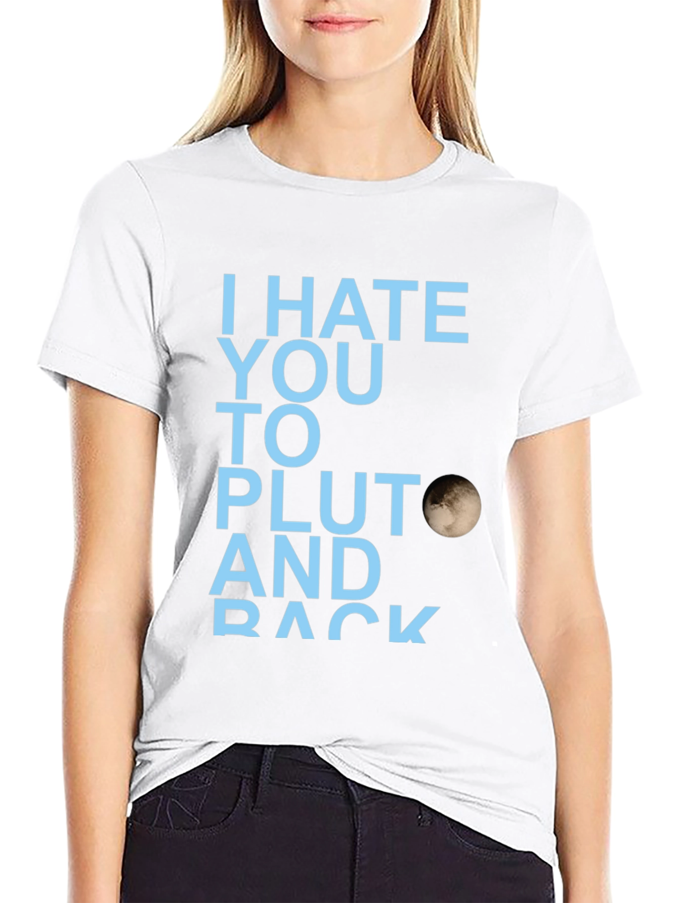 I Hate You to Pluto Graphic T-Shirt