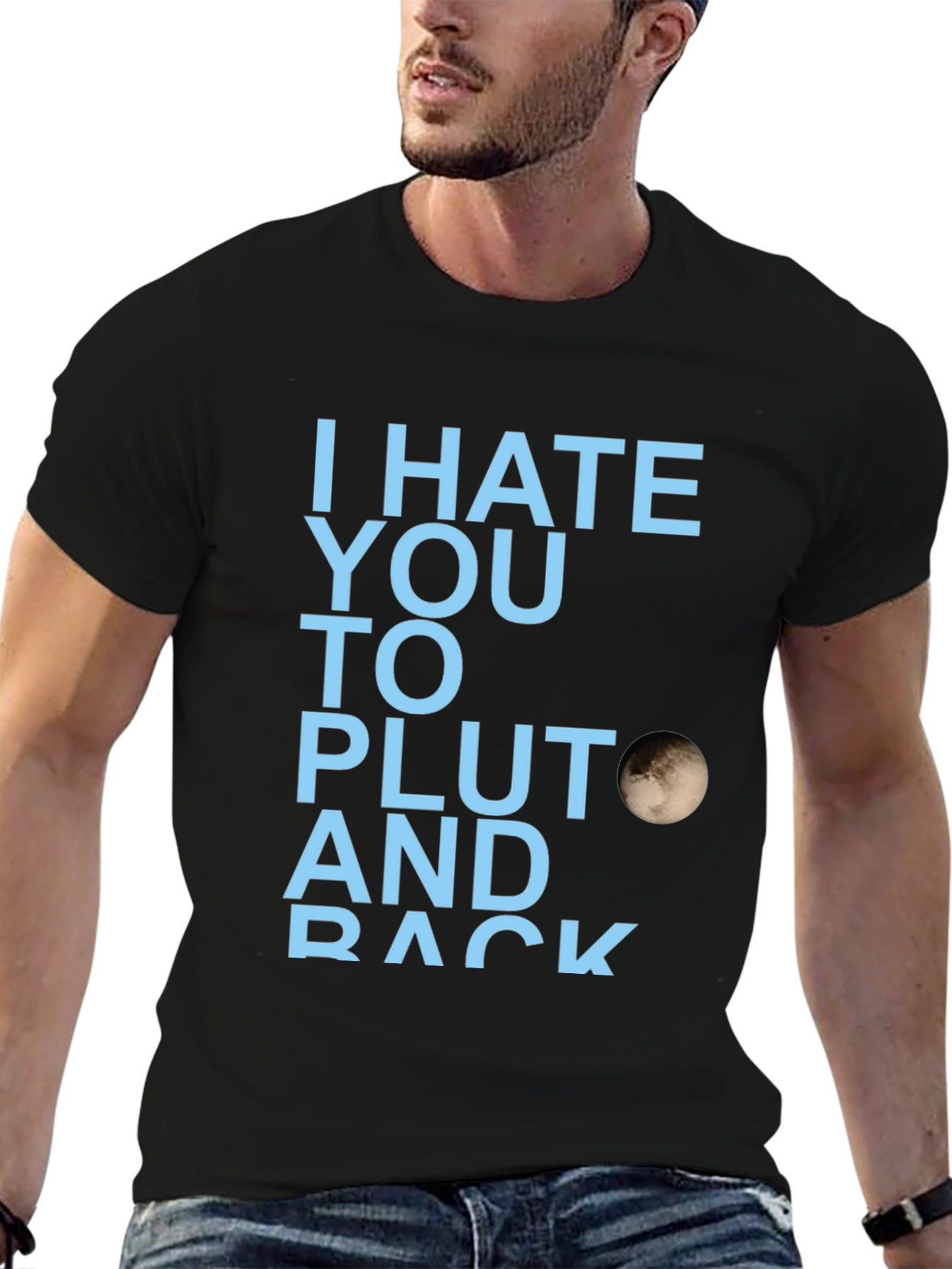 I Hate You to Pluto Graphic T-Shirt