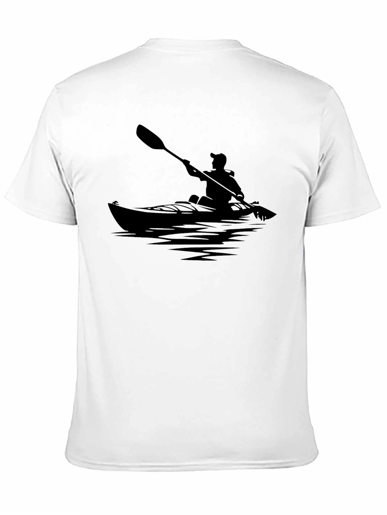 Kayaker Silhouette Black T-Shirt