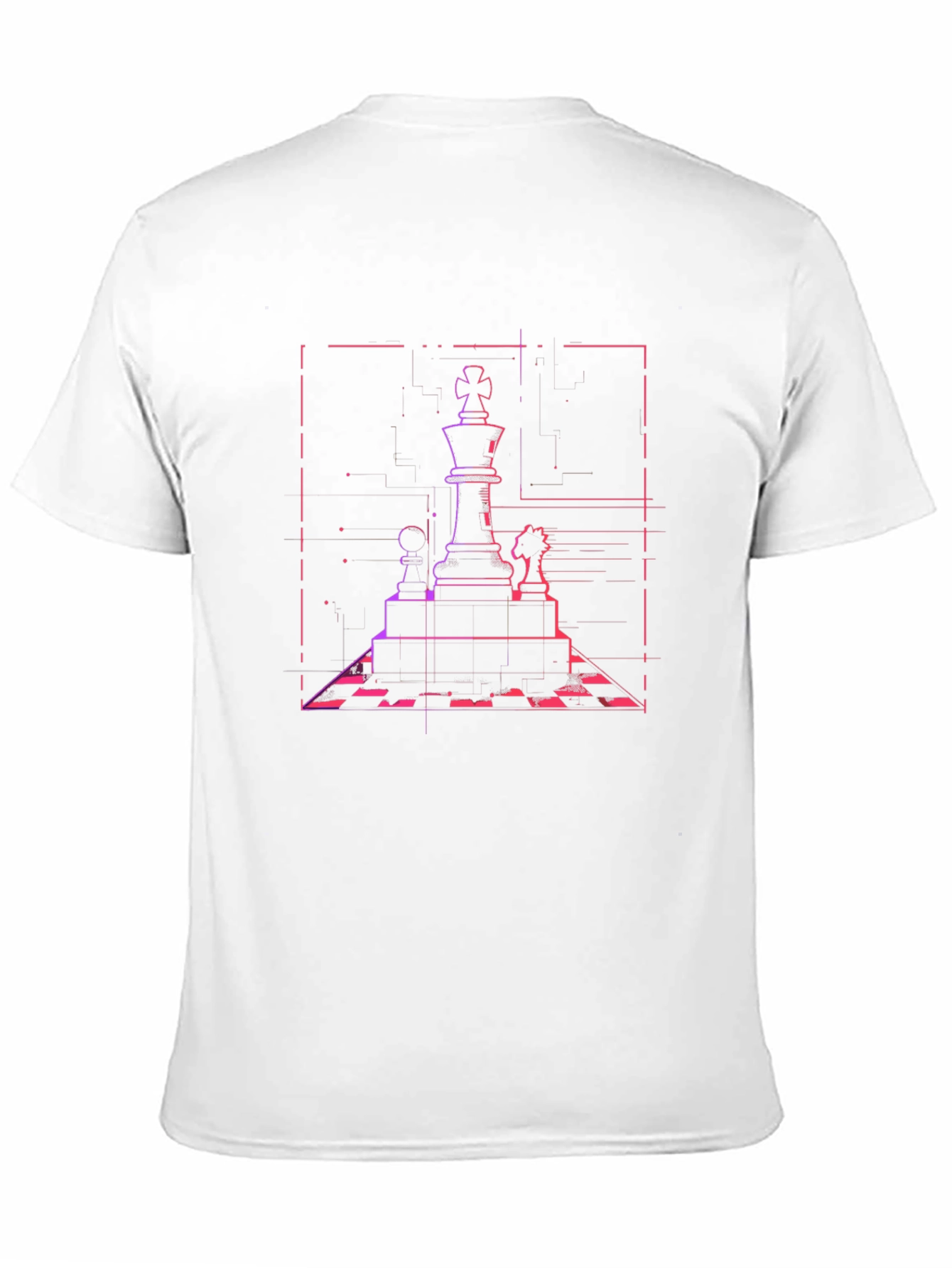 Chess King Graphic Tee - Neon Style
