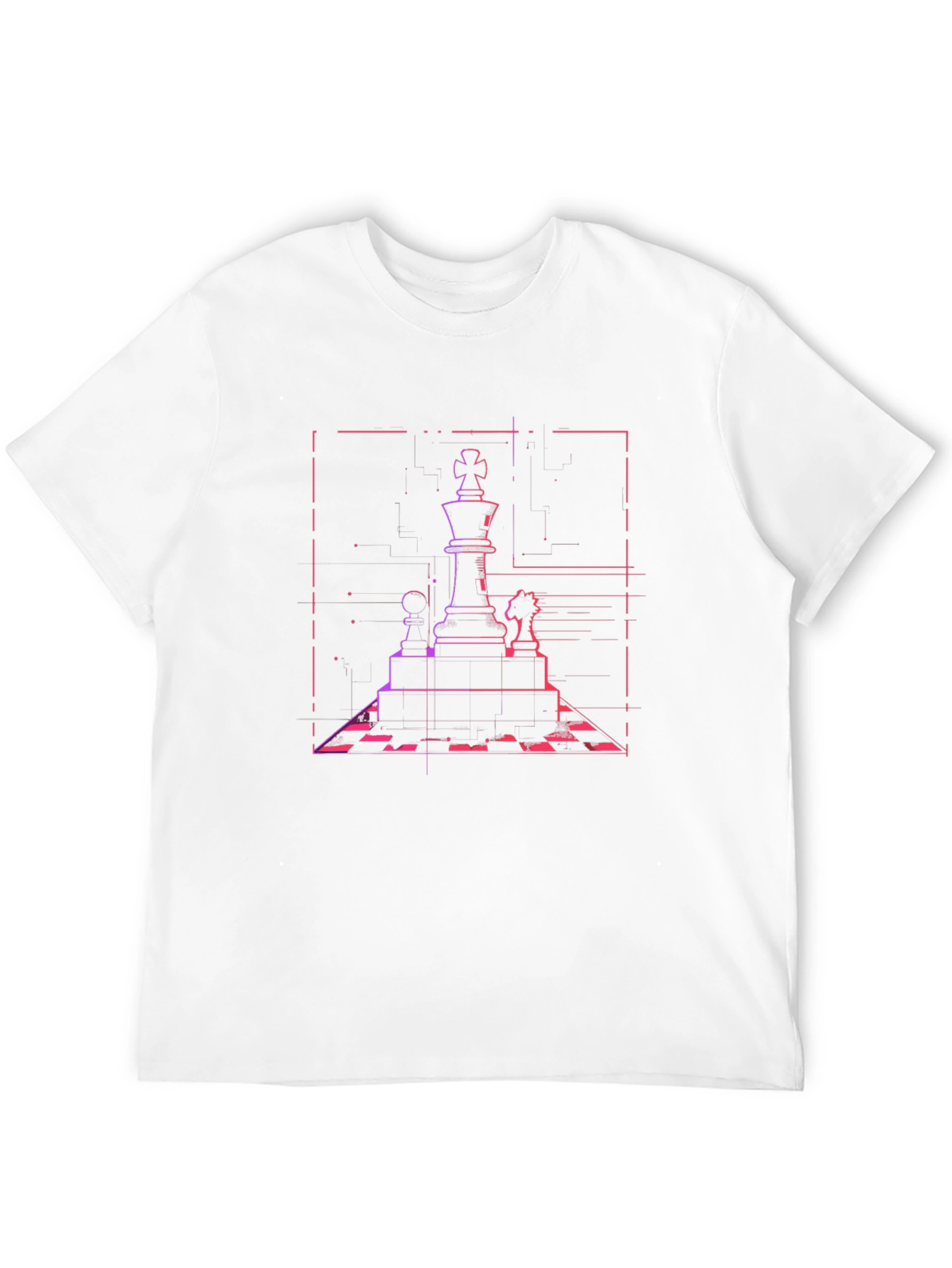 Chess King Graphic Tee - Neon Style
