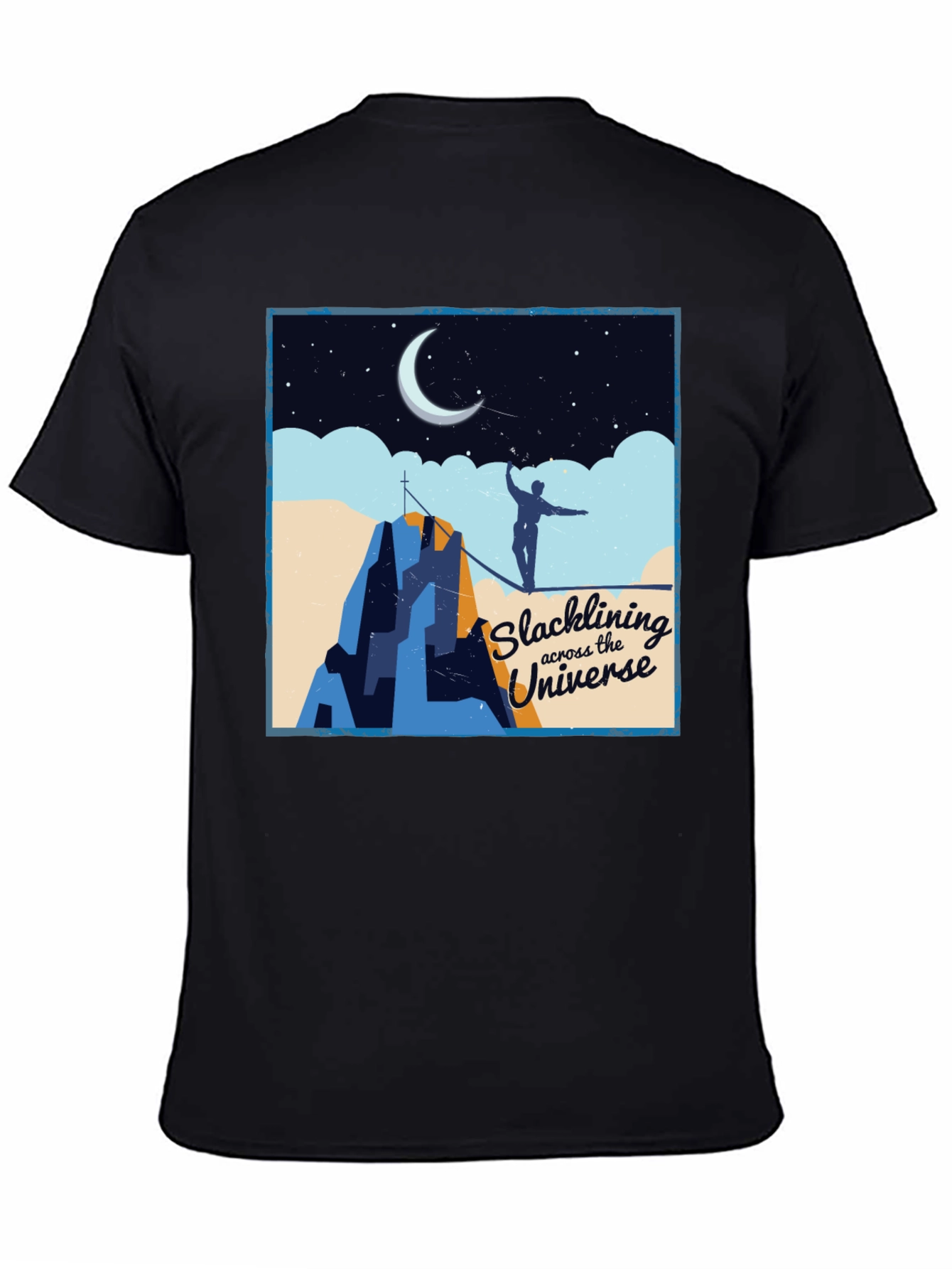 Slacklining Across the Universe Graphic T-Shirt