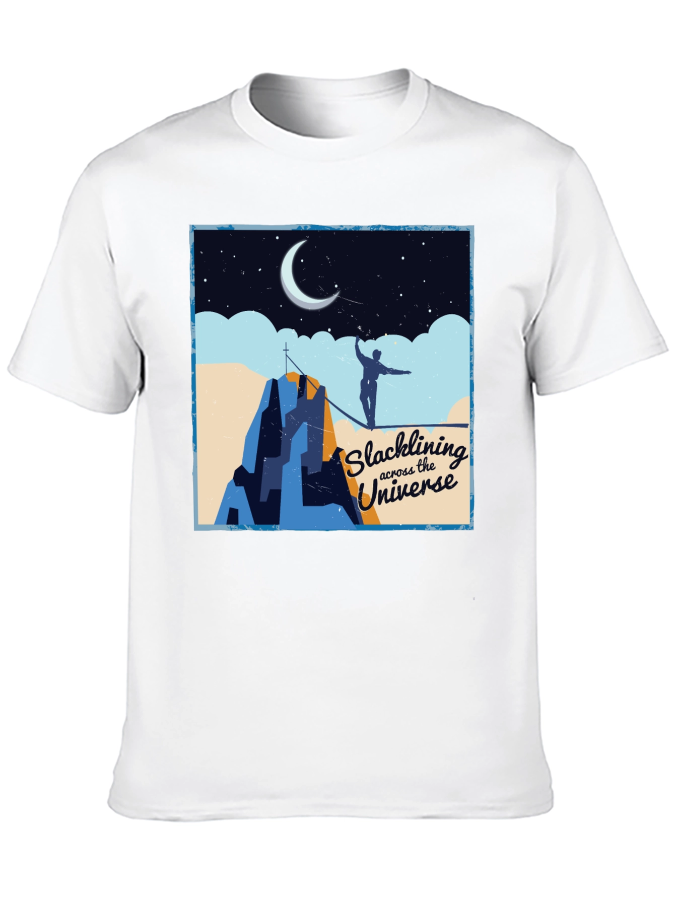 Slacklining Across the Universe Graphic T-Shirt