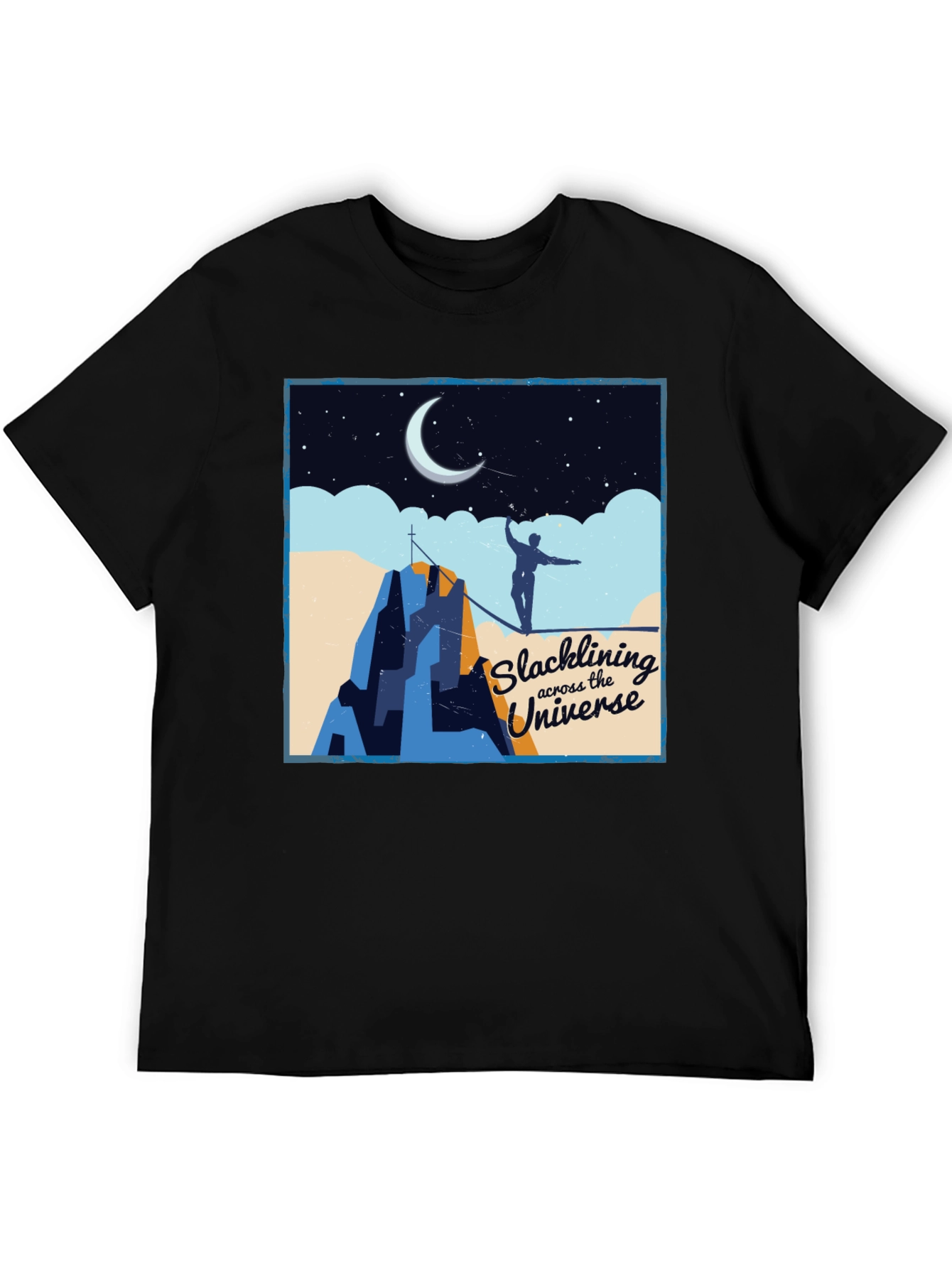 Slacklining Across the Universe Graphic T-Shirt